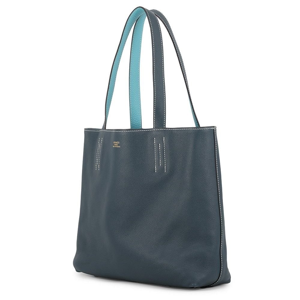 Double sens leather tote
