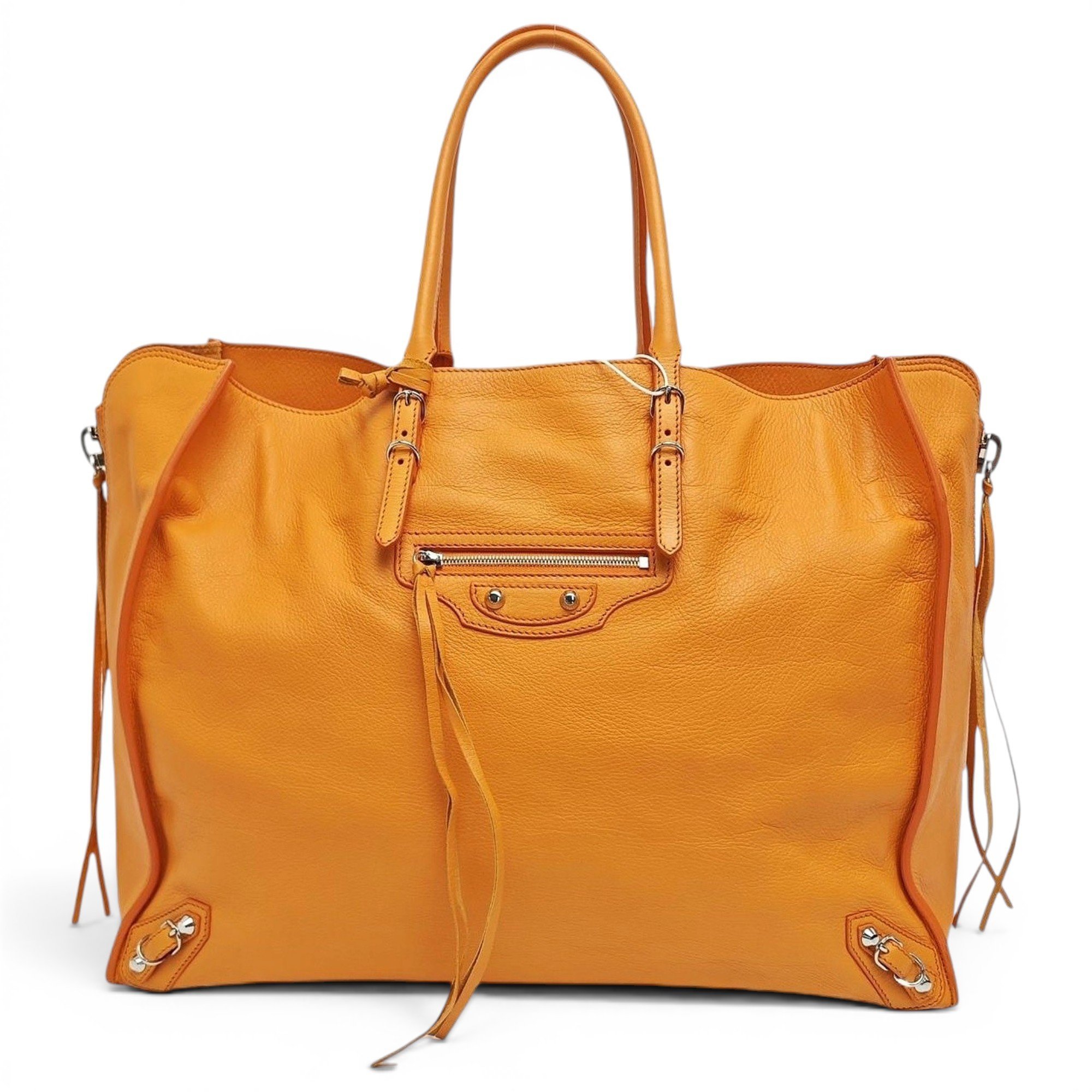 Papier leather handbag