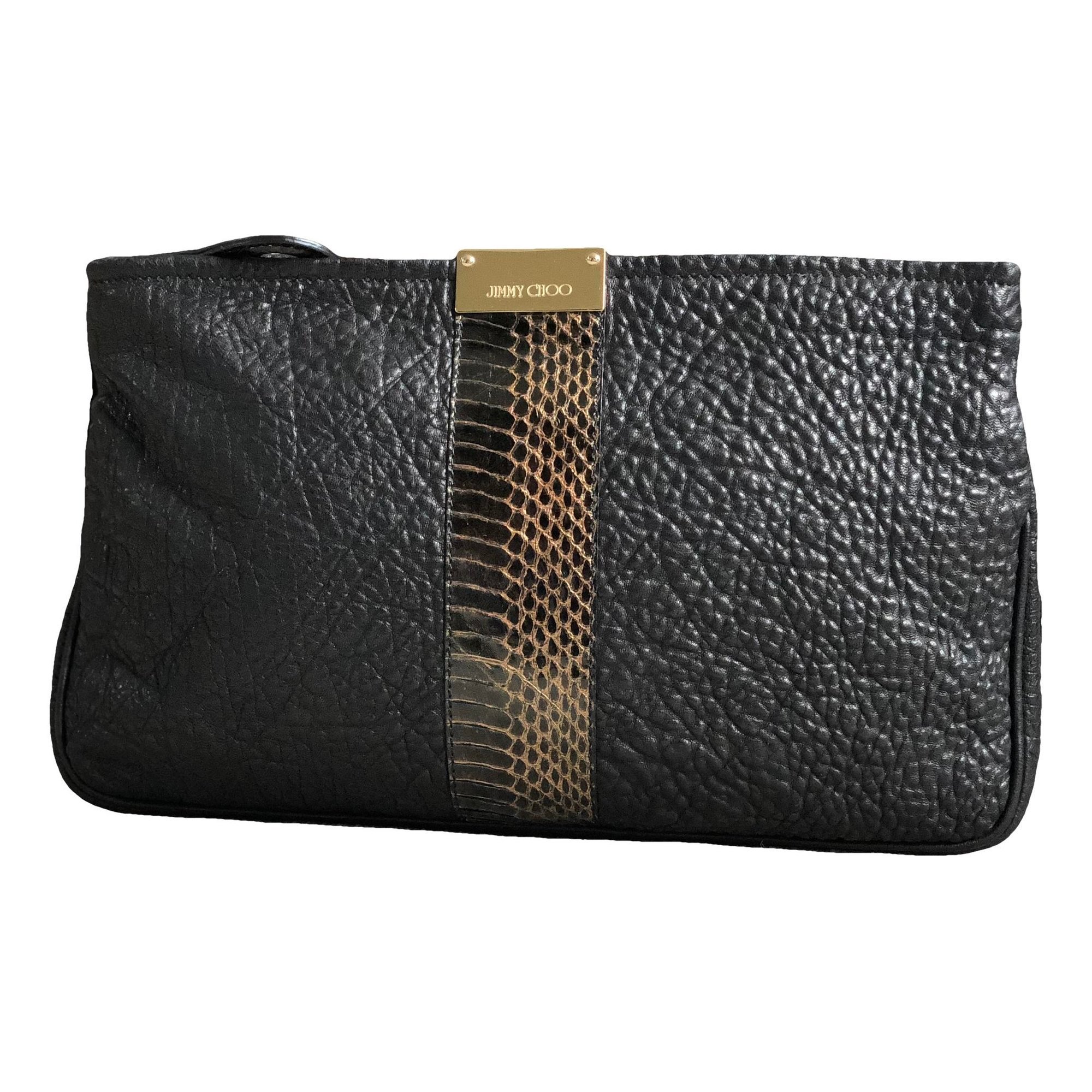 Leather clutch bag