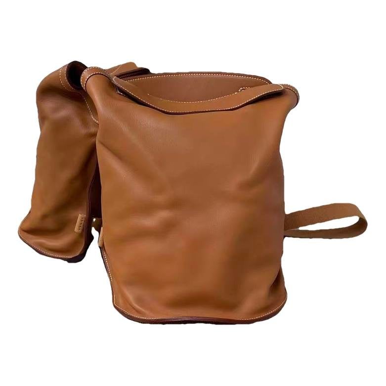 Sherpa leather backpack