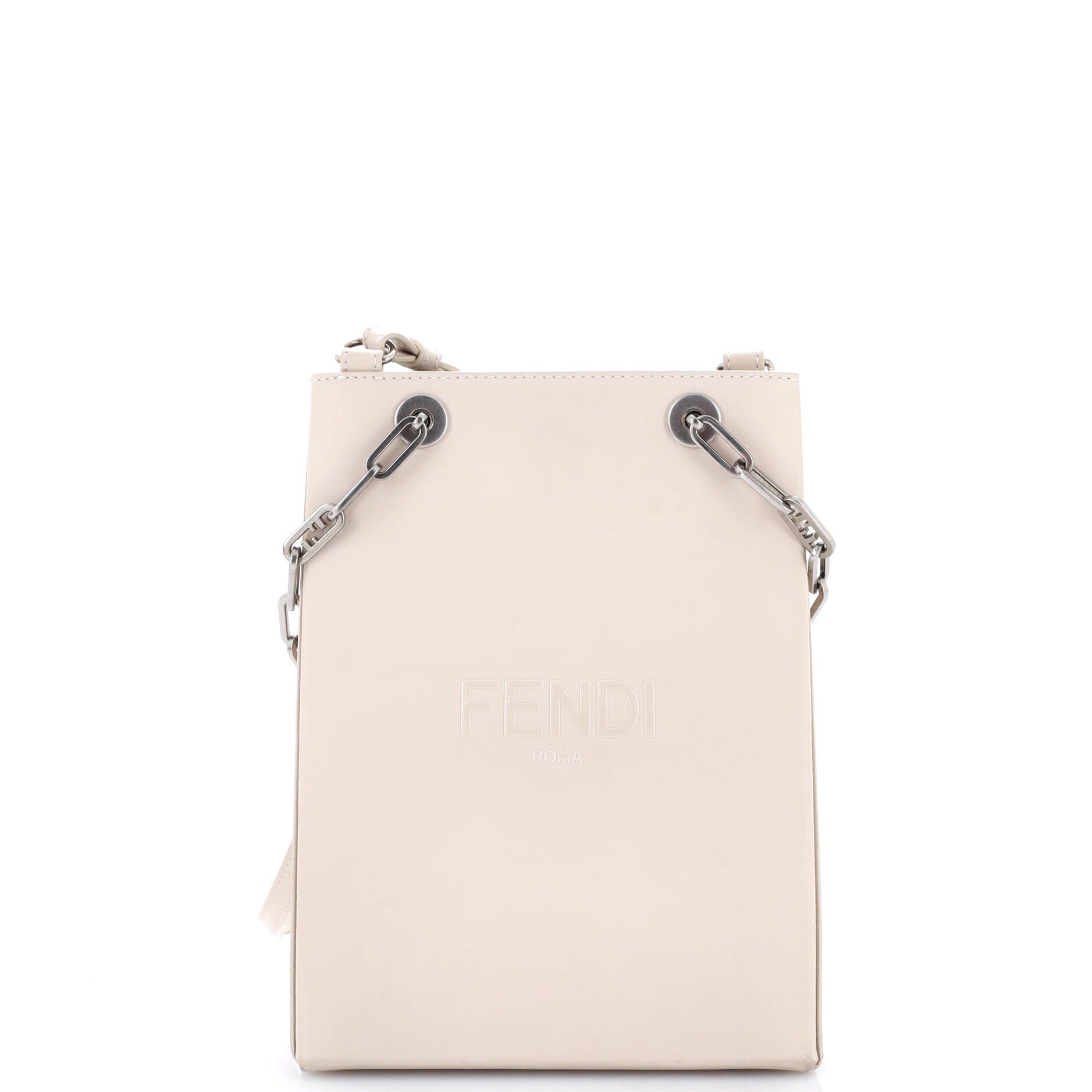 Chain Shopping Tote Leather Small