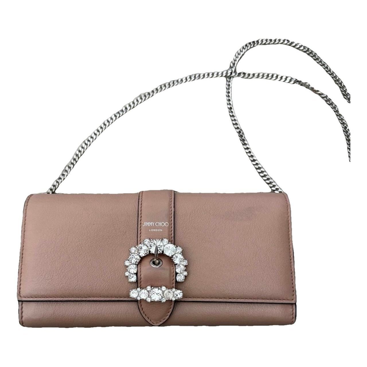 Leather clutch bag