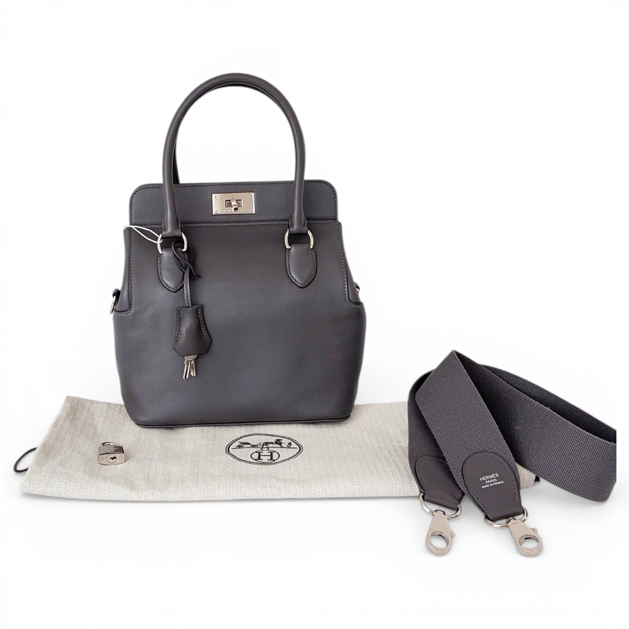 Toolbox leather handbag
