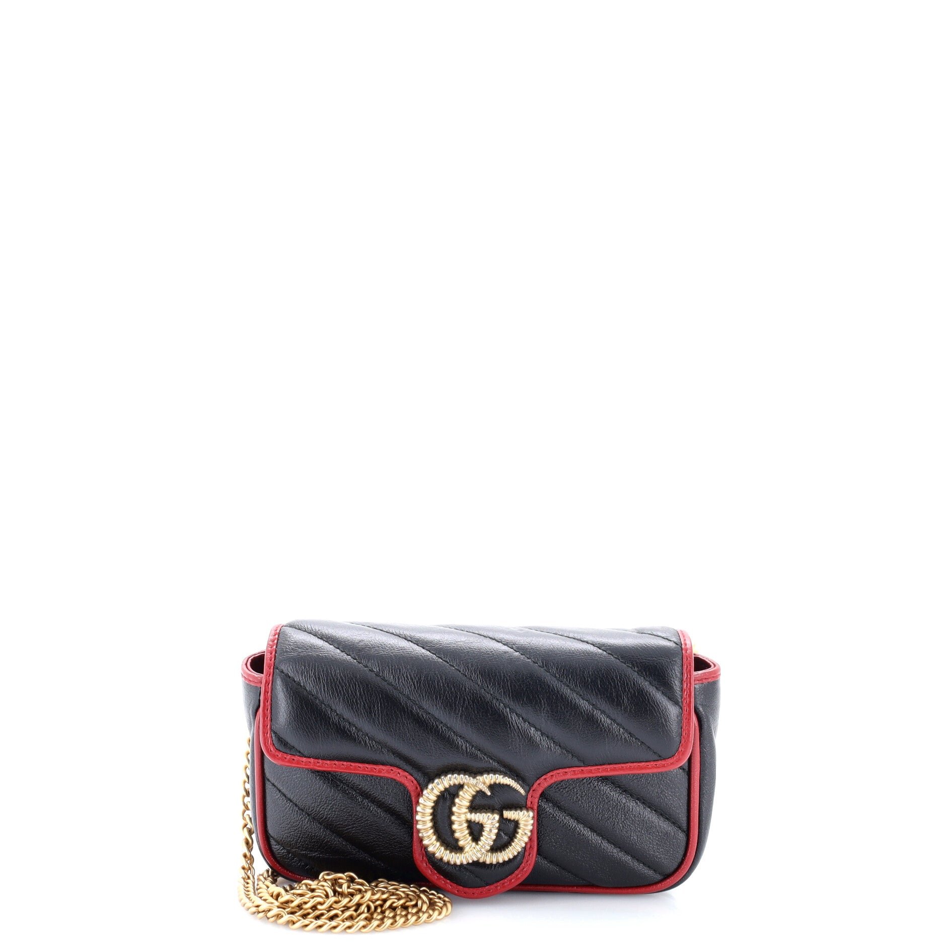 GG Marmont Flap Bag Diagonal Quilted Leather Super Mini