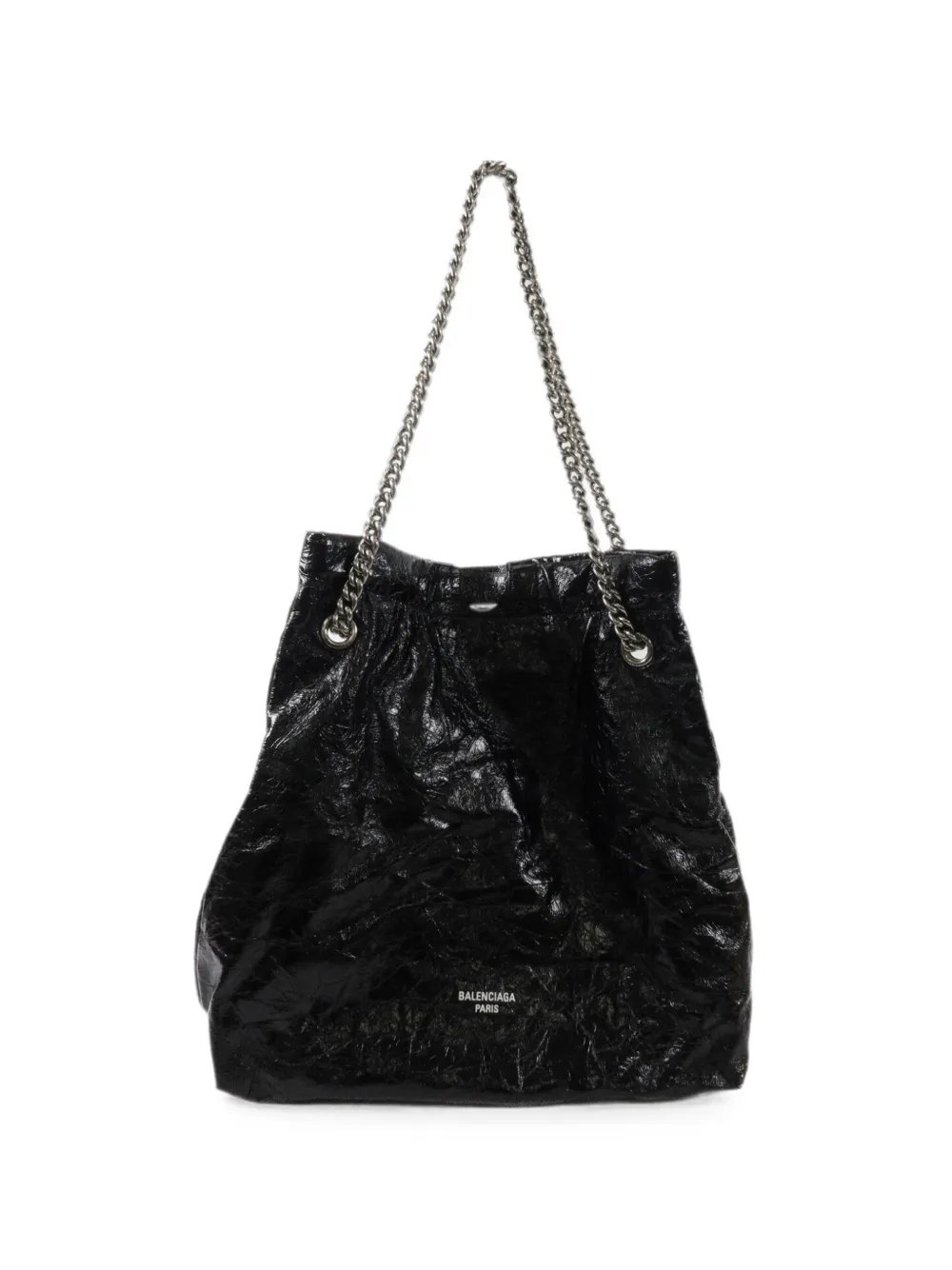 Crush chain-strap tote bag