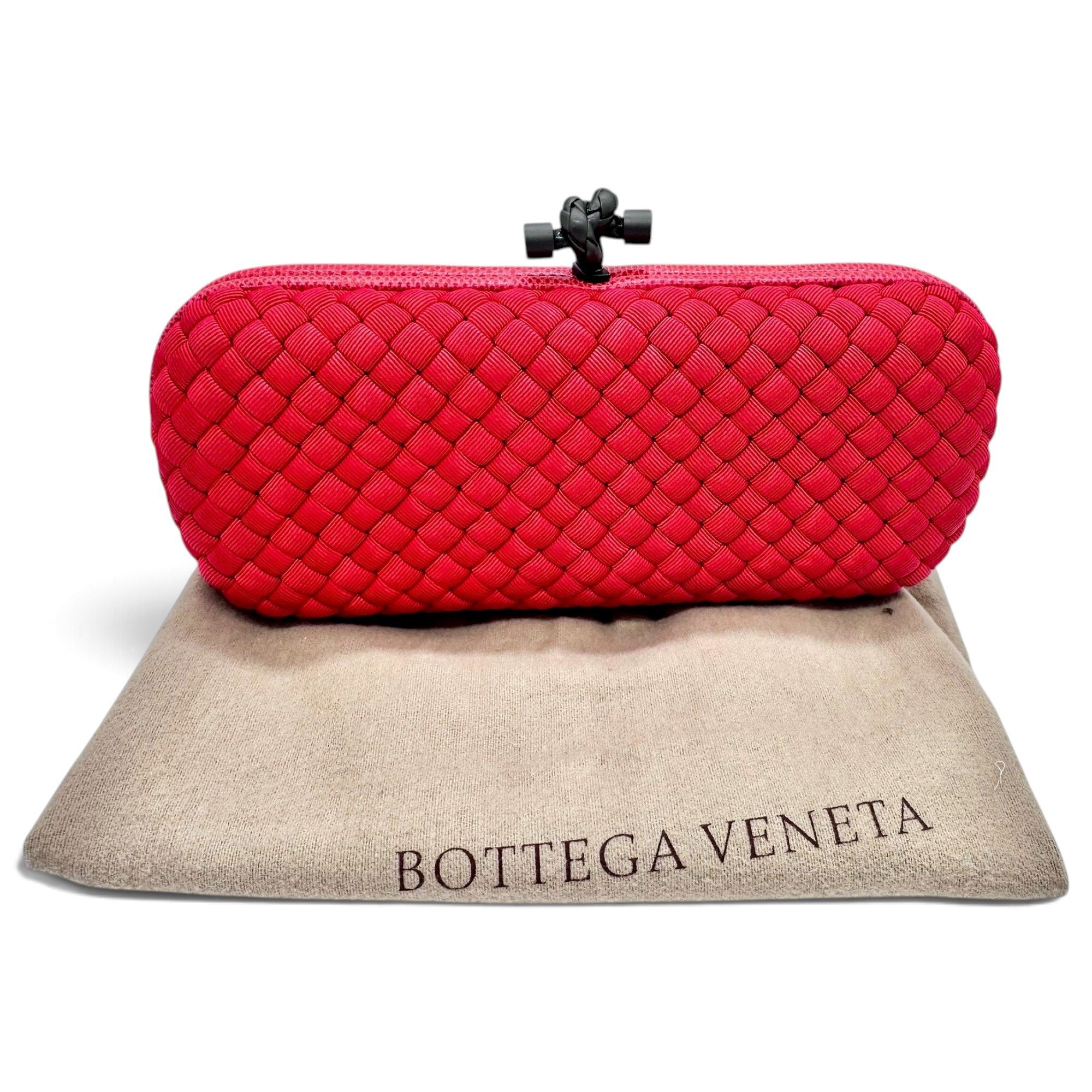 Pochette Knot silk clutch bag