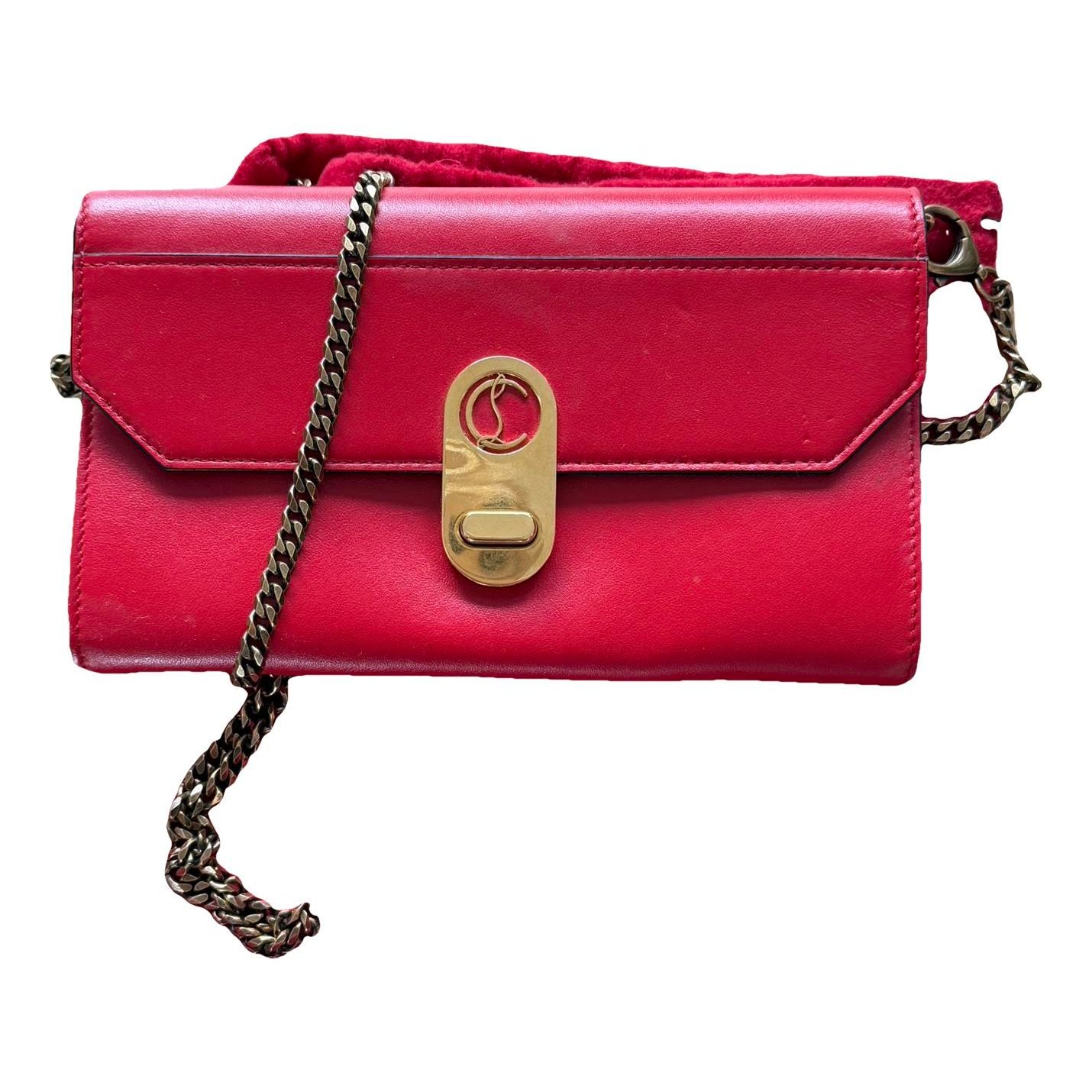 Leather clutch bag
