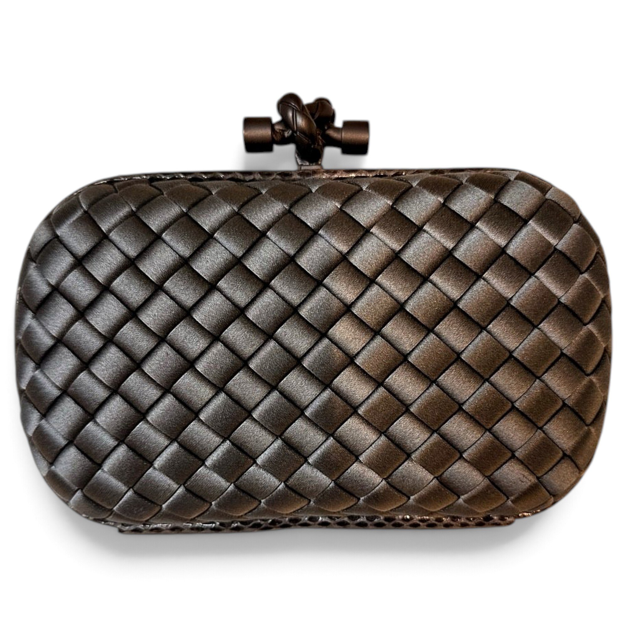 Pochette Knot silk clutch bag