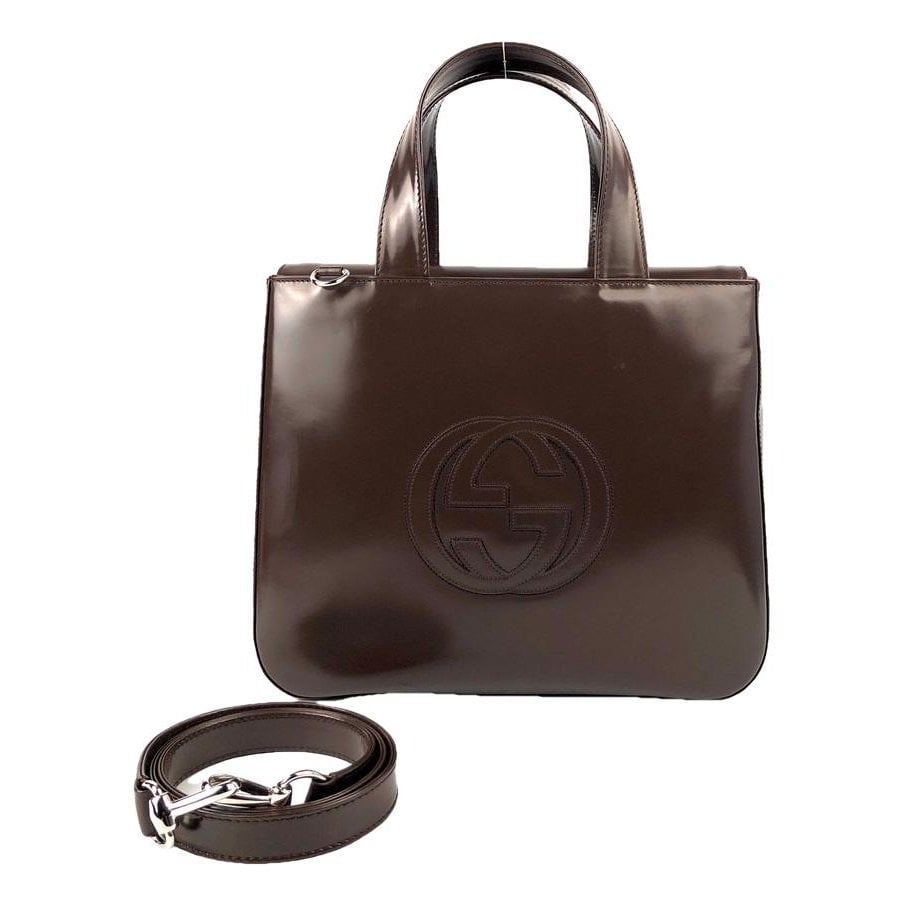 Patent leather handbag