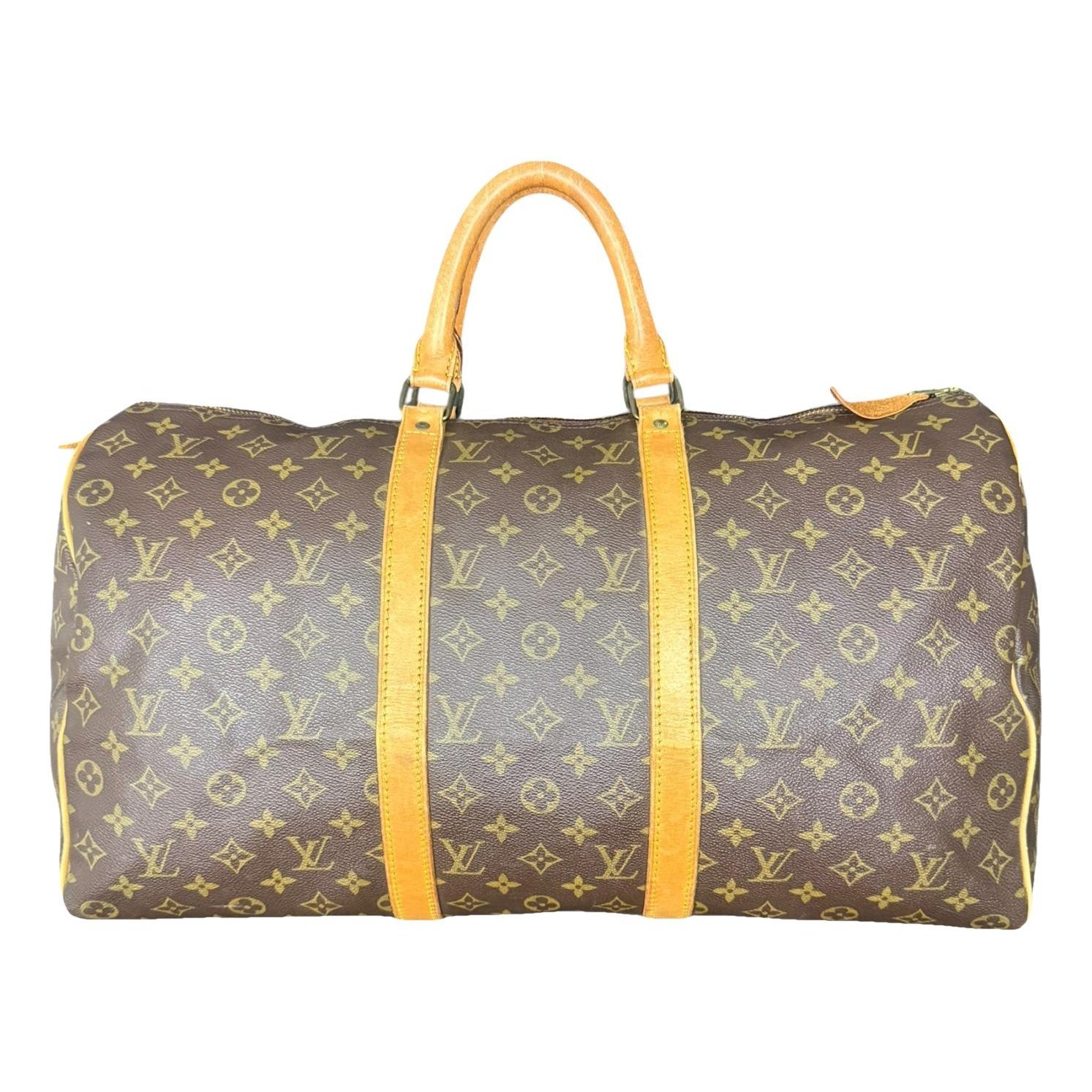 Keepall leather travel bag