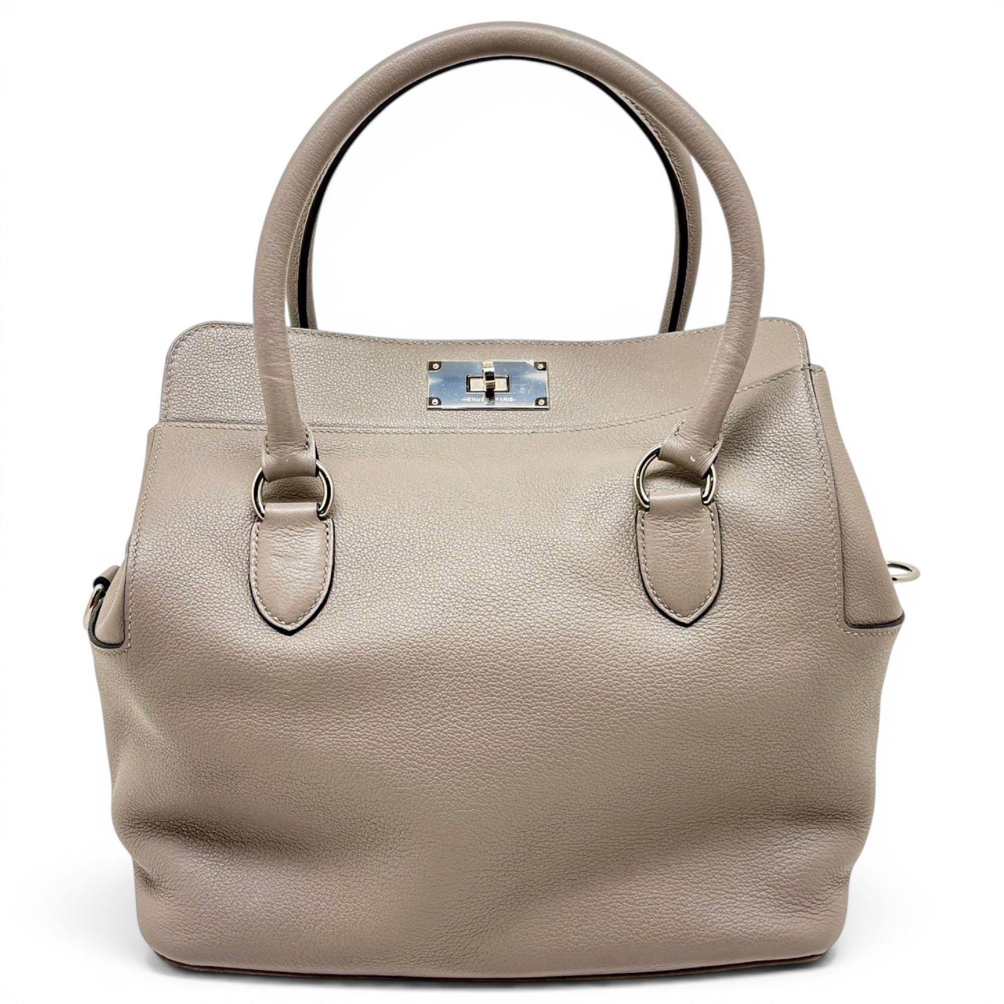 Toolbox leather handbag