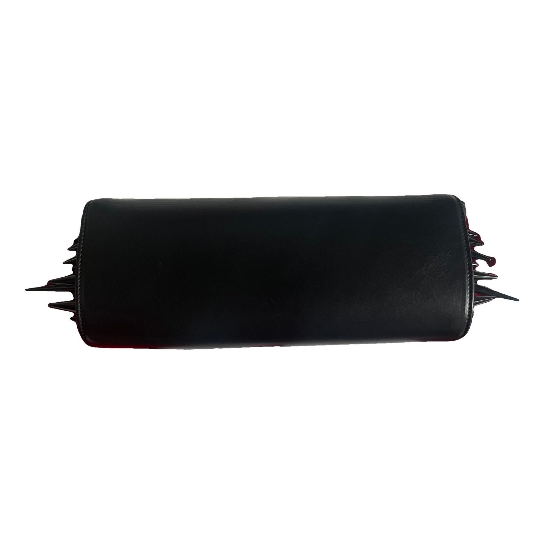 Leather clutch bag
