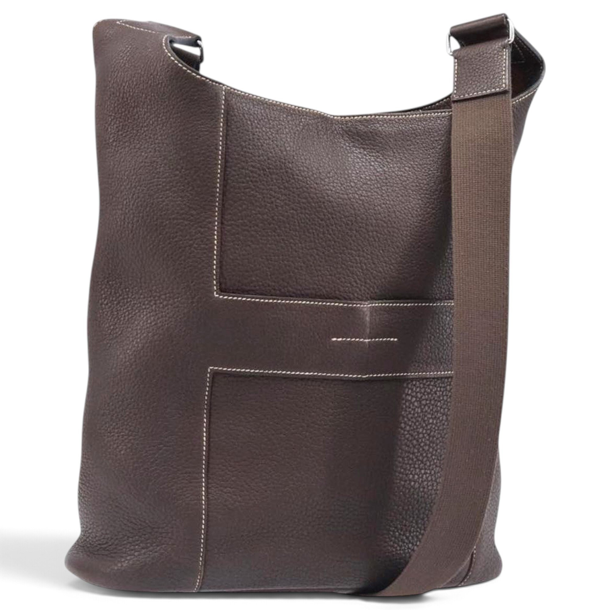 H leather handbag