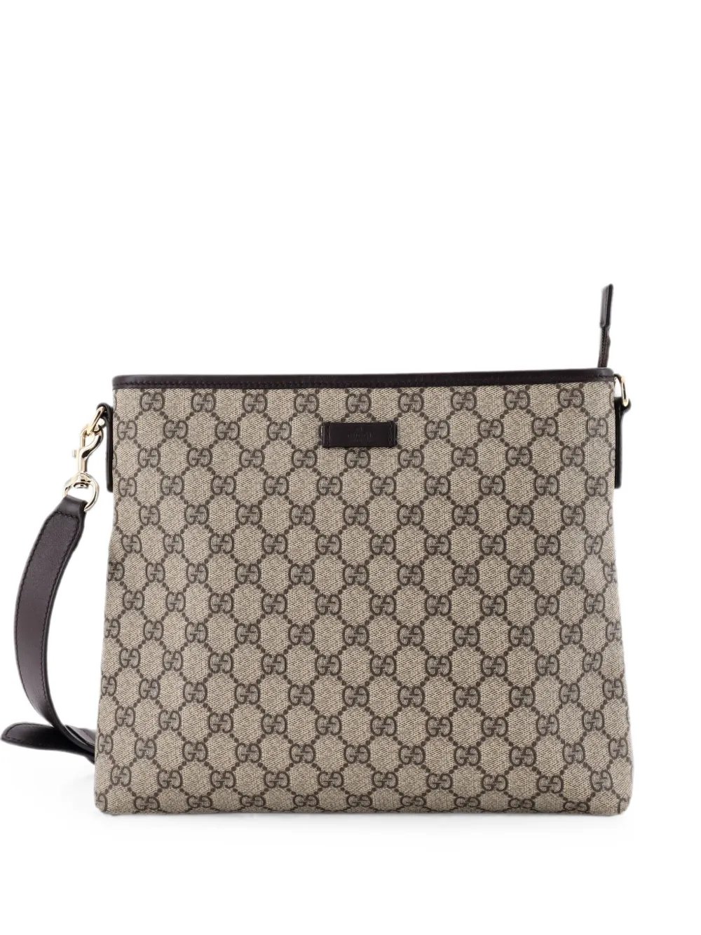 Zip Top Messenger Bag GG Coated Canvas Medium crossbody bag