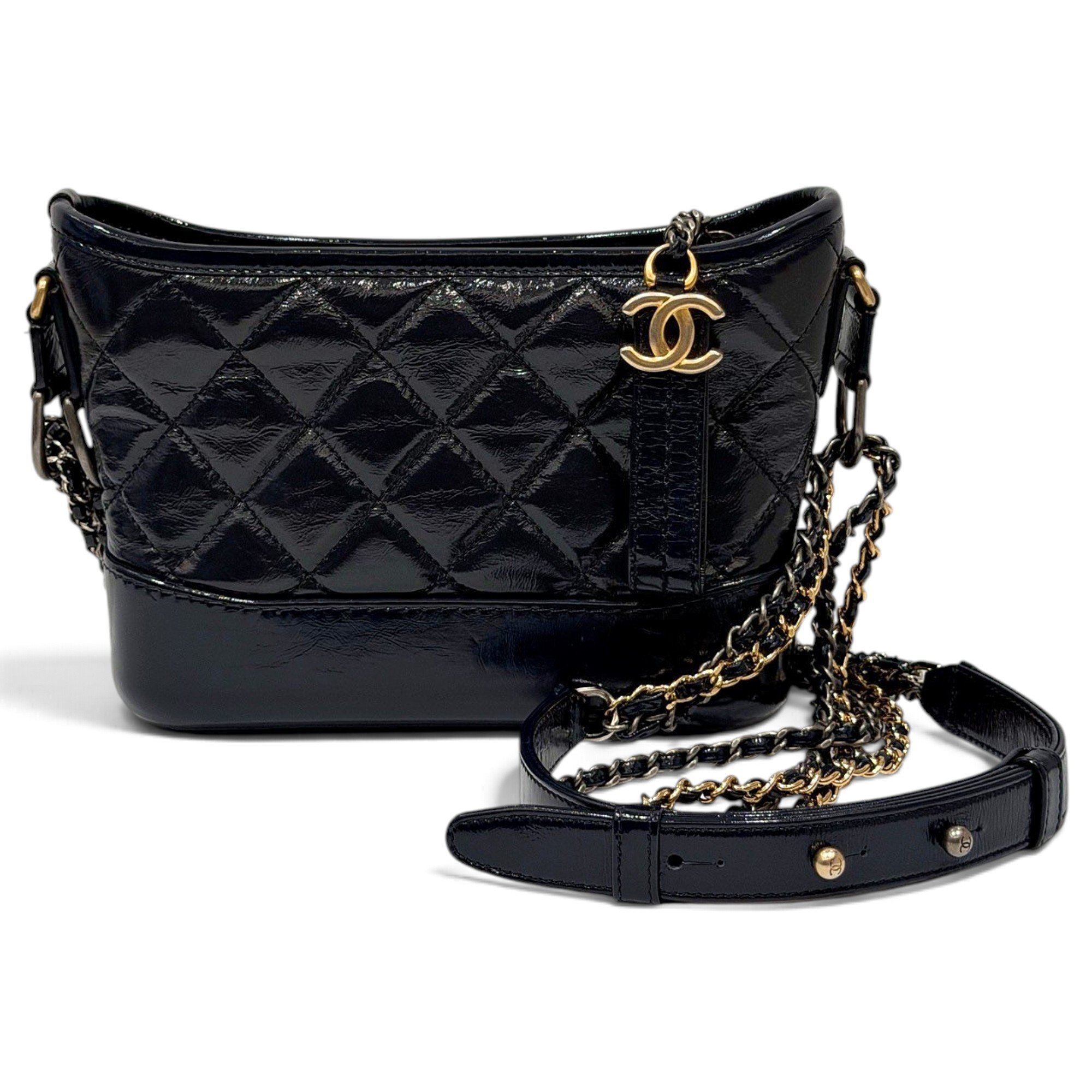 Gabrielle patent leather crossbody bag