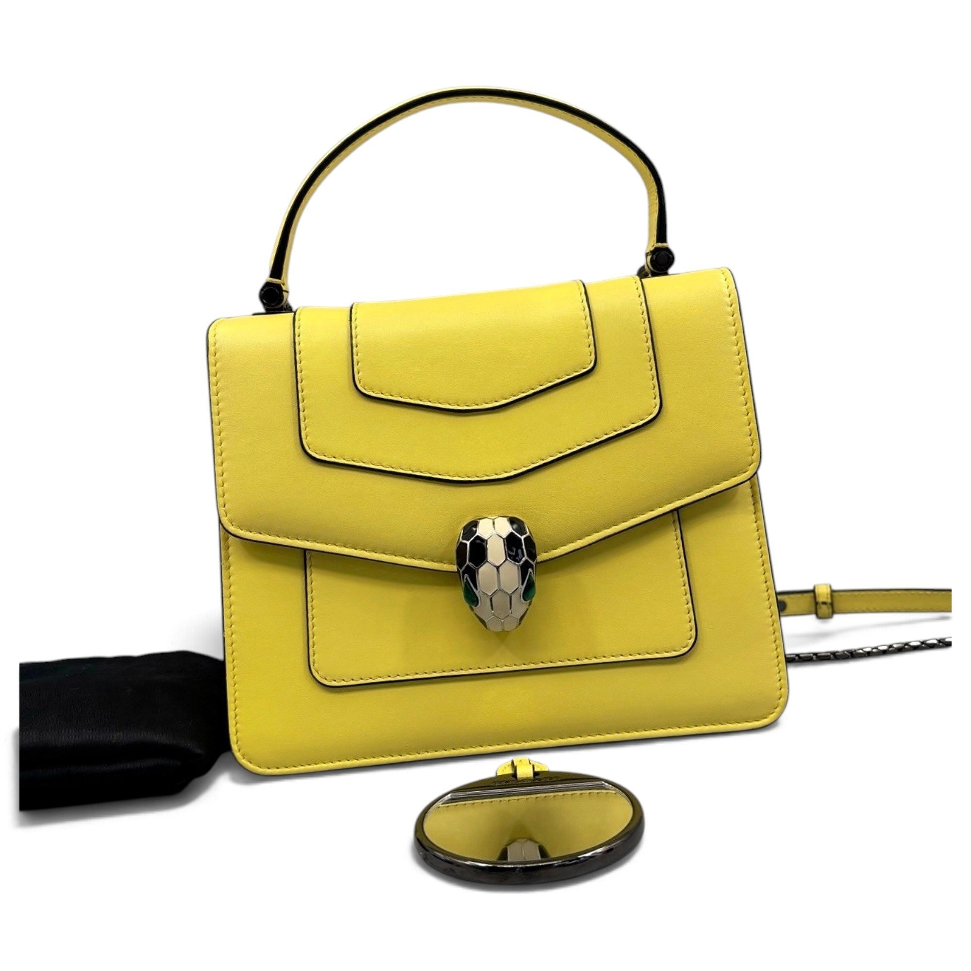 Serpenti leather handbag