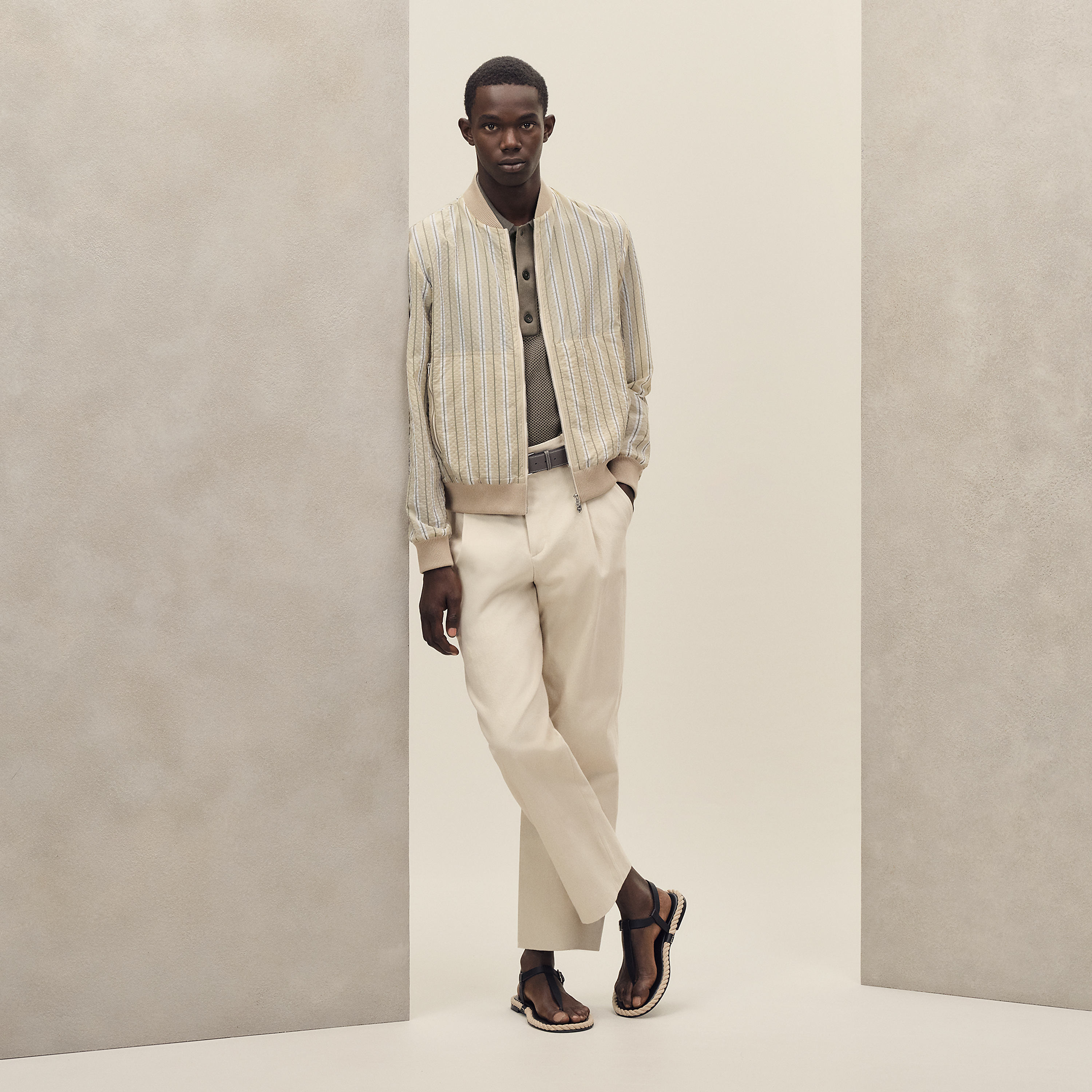 Rib-trim jacket
