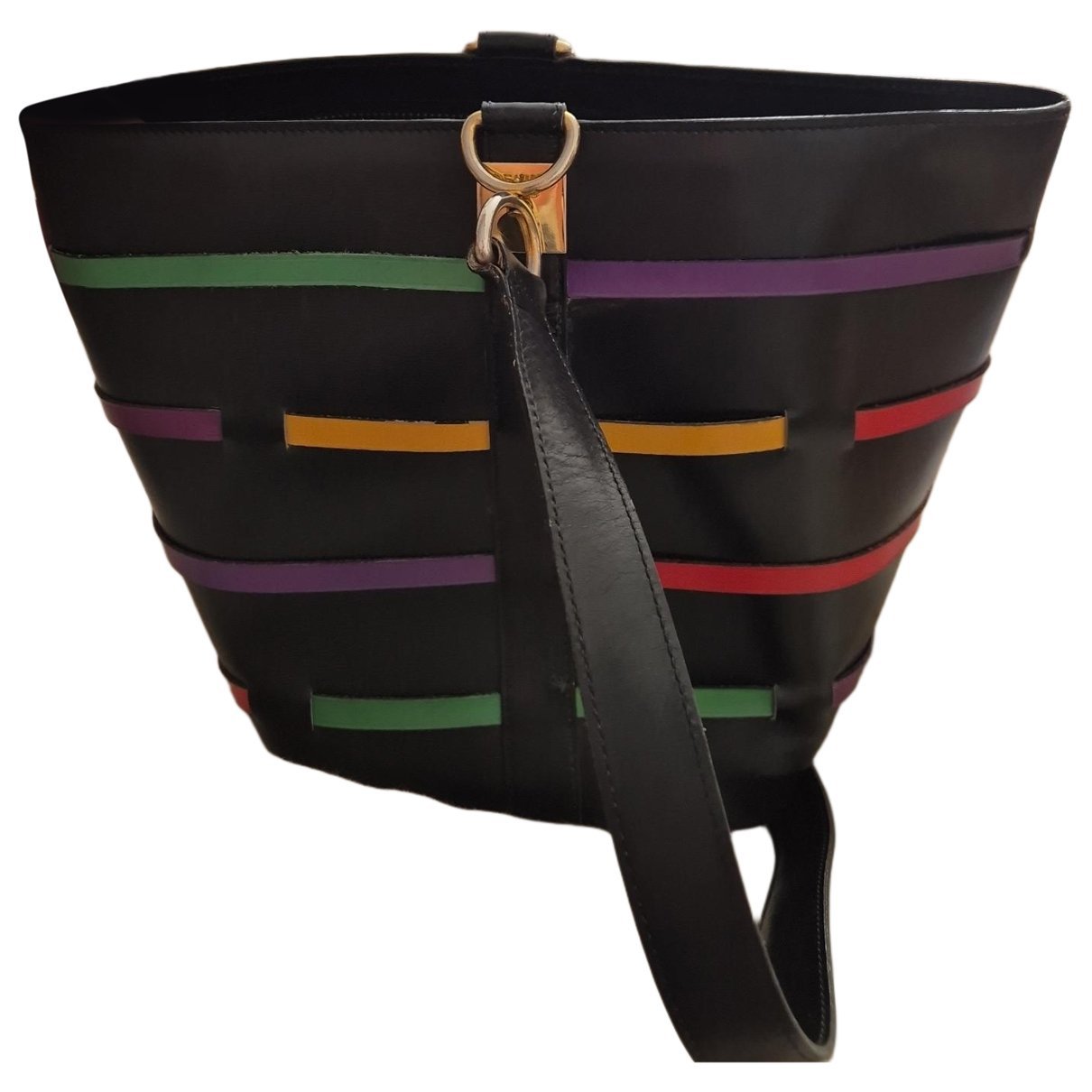 Patent leather handbag