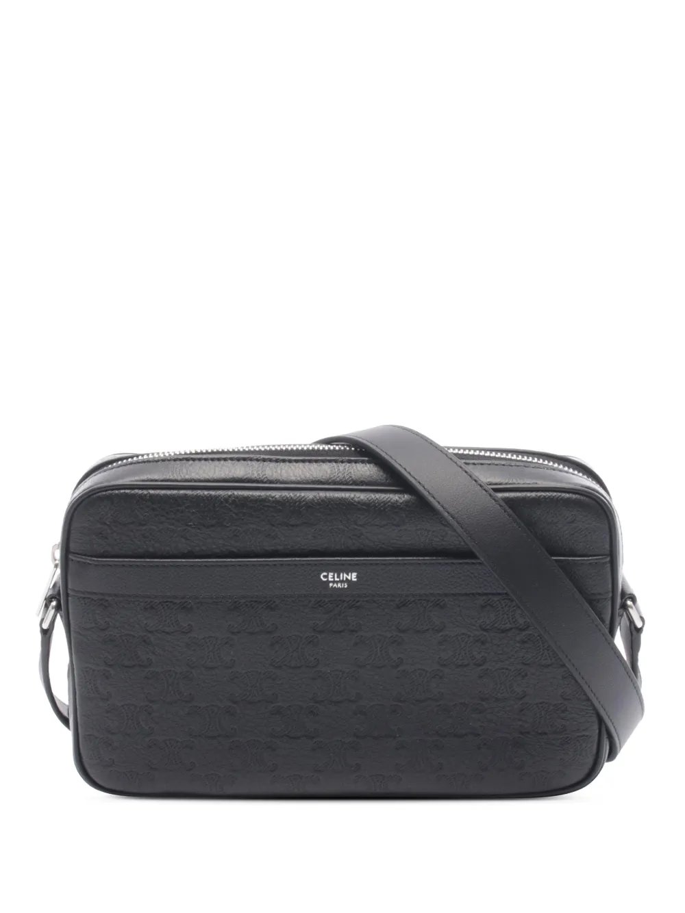 2010-2026 Medium Triomphe Embossed Leather Messenger Bag crossbody bag