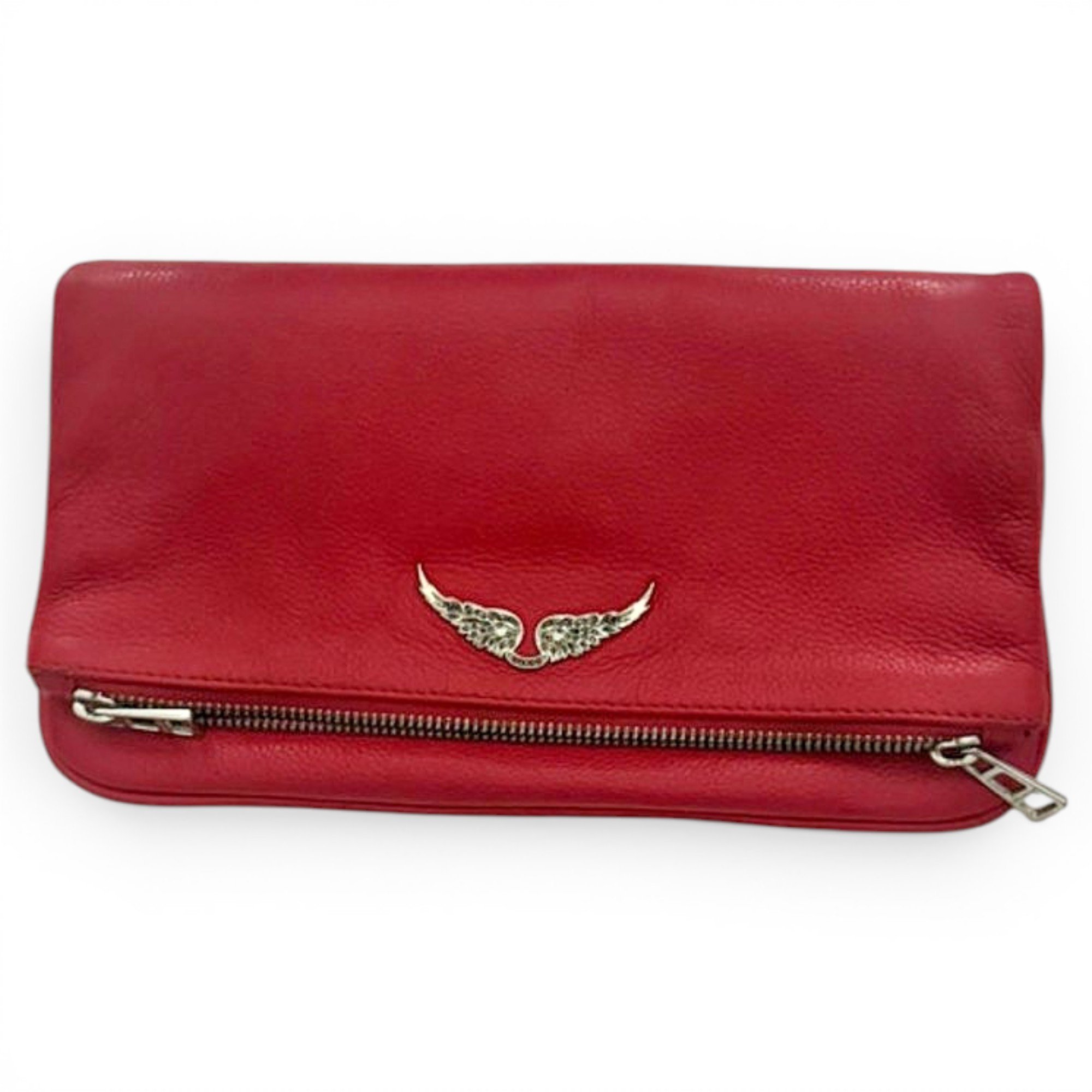 Rock leather clutch bag