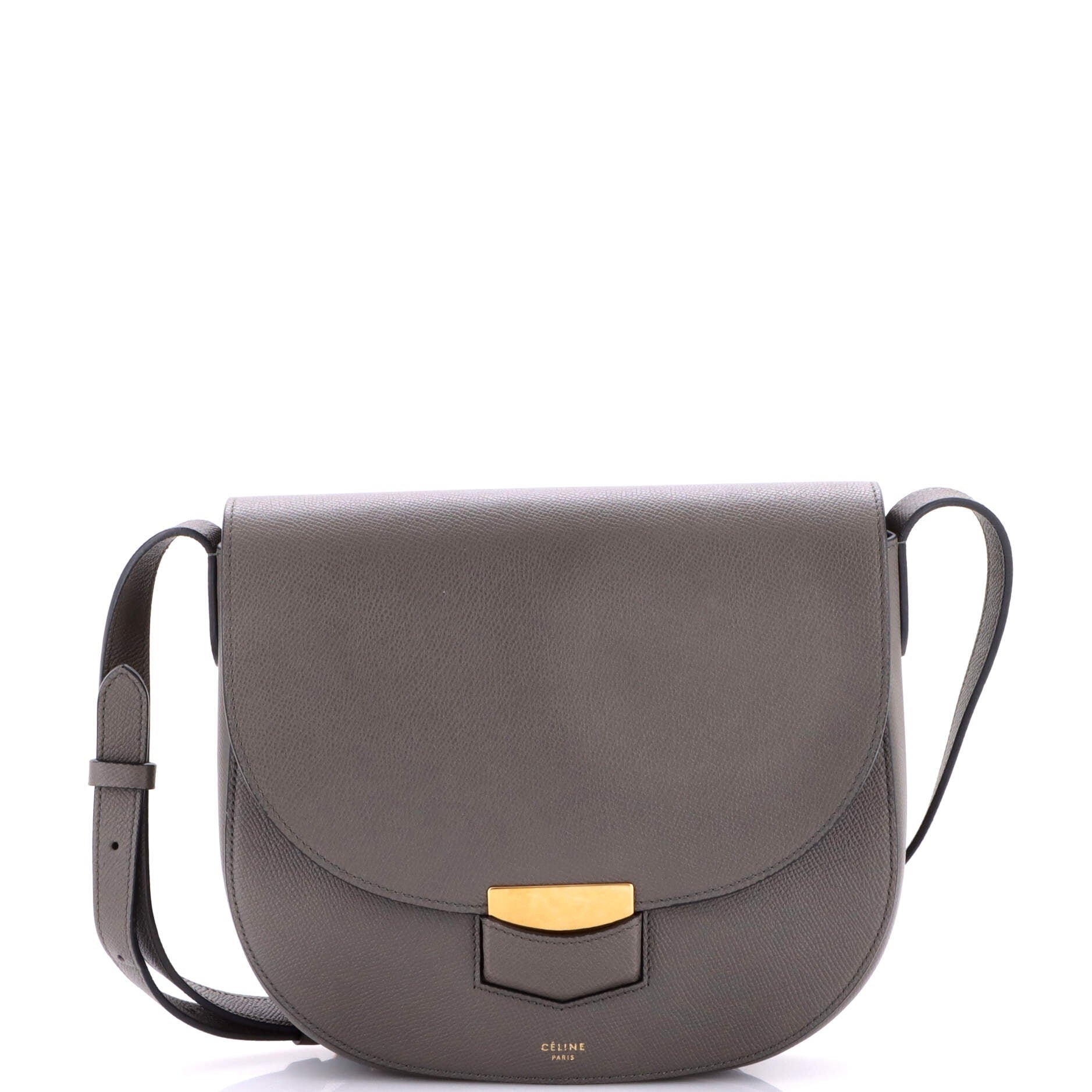 Celine Trotteur Crossbody Bag Grainy Leather Medium