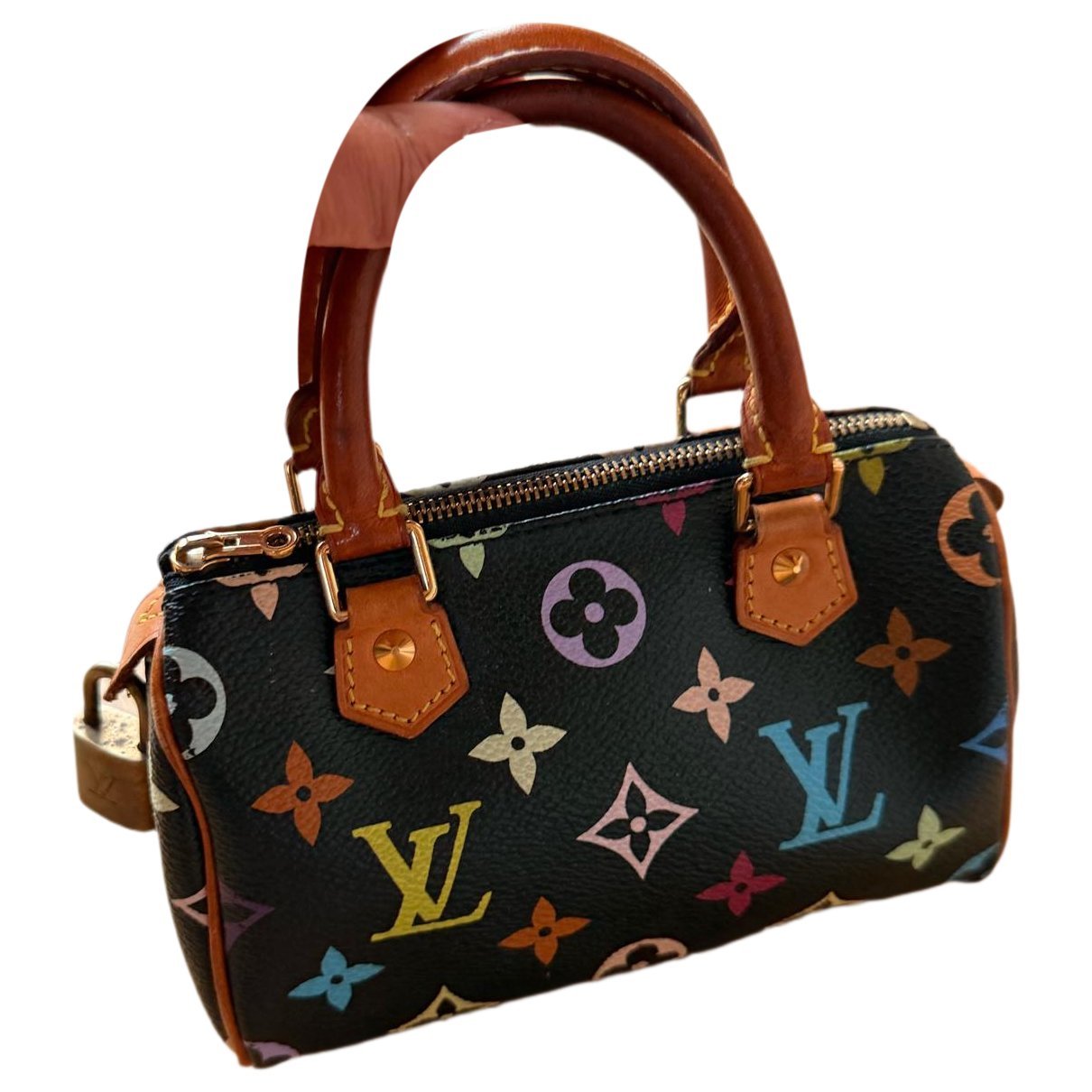 Louis Vuitton Nano Speedy / Mini HL cashmere handbag