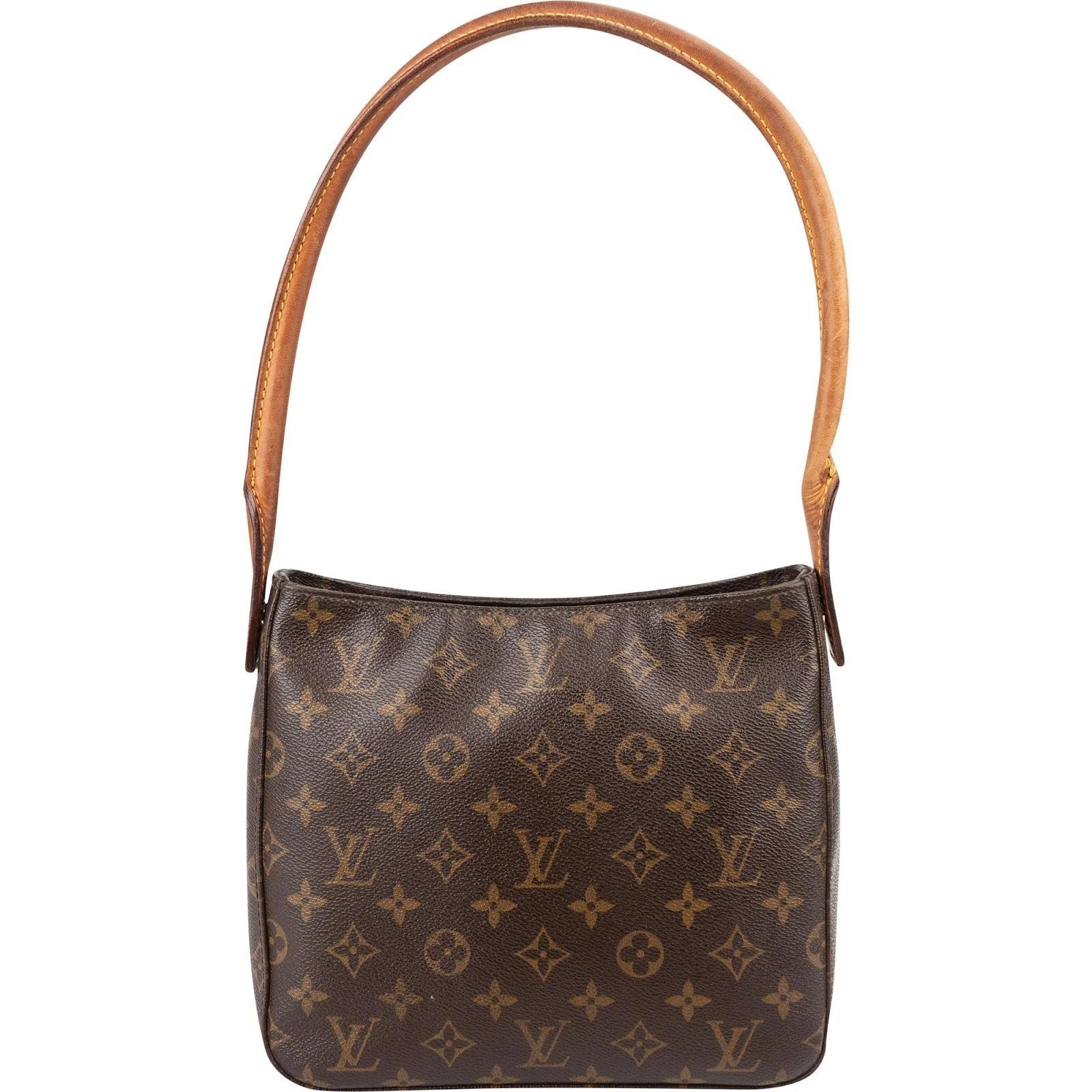 Looping leather handbag