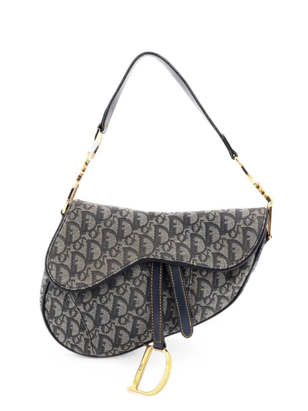 Vintage Saddle Bag Diorissimo Canvas Medium shoulder bag