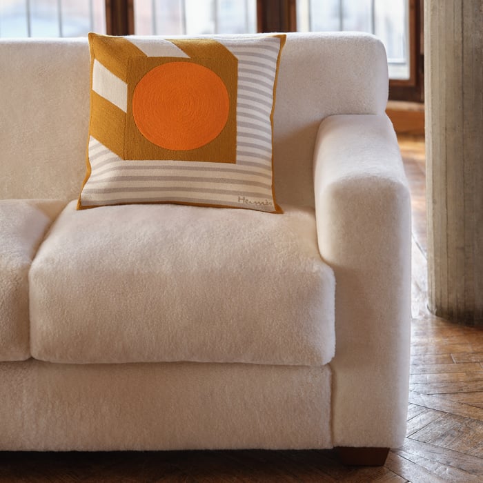 Naturel Reeditions J.-m. Frank Par Hermès Woolskin 2-seater Sofa