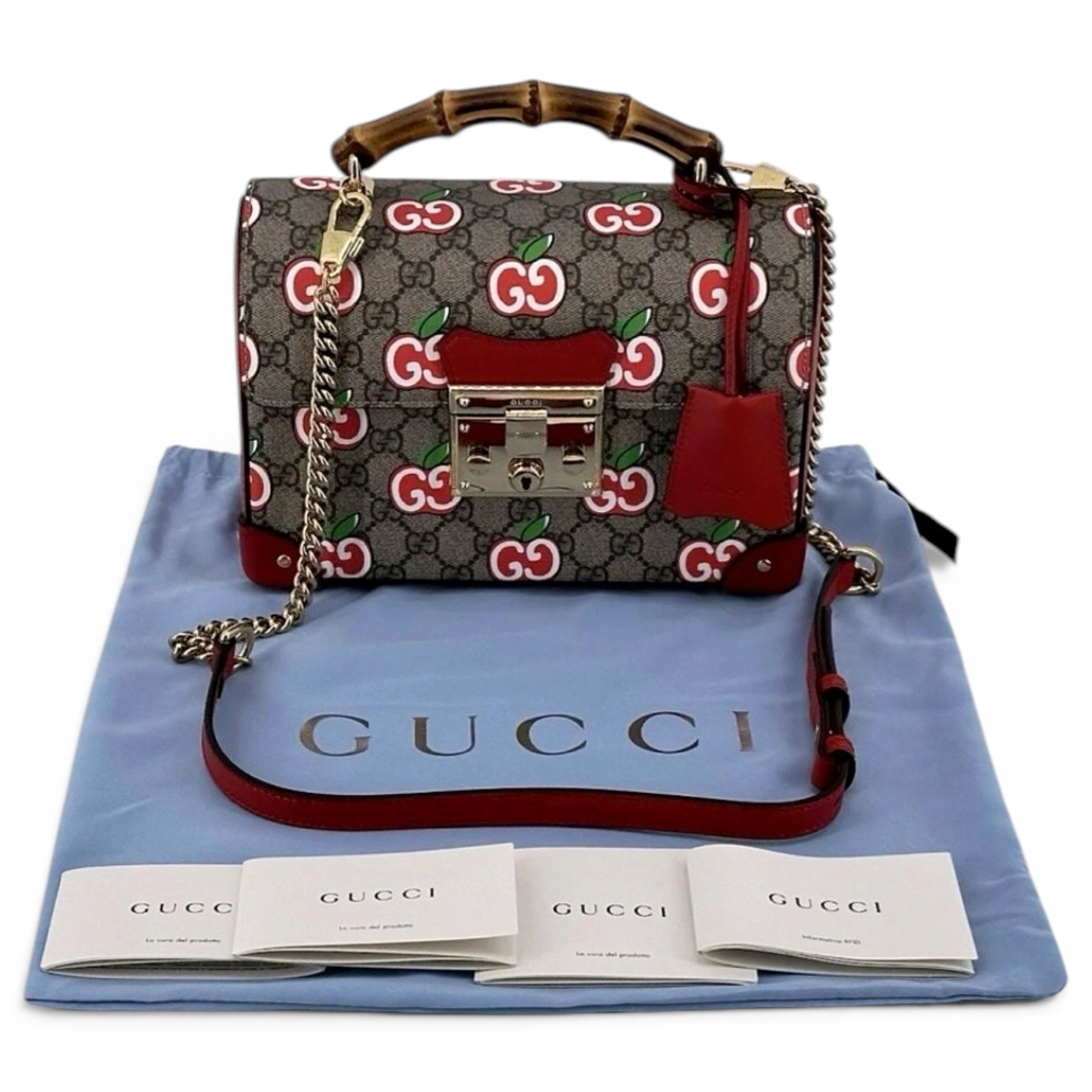 Padlock leather handbag