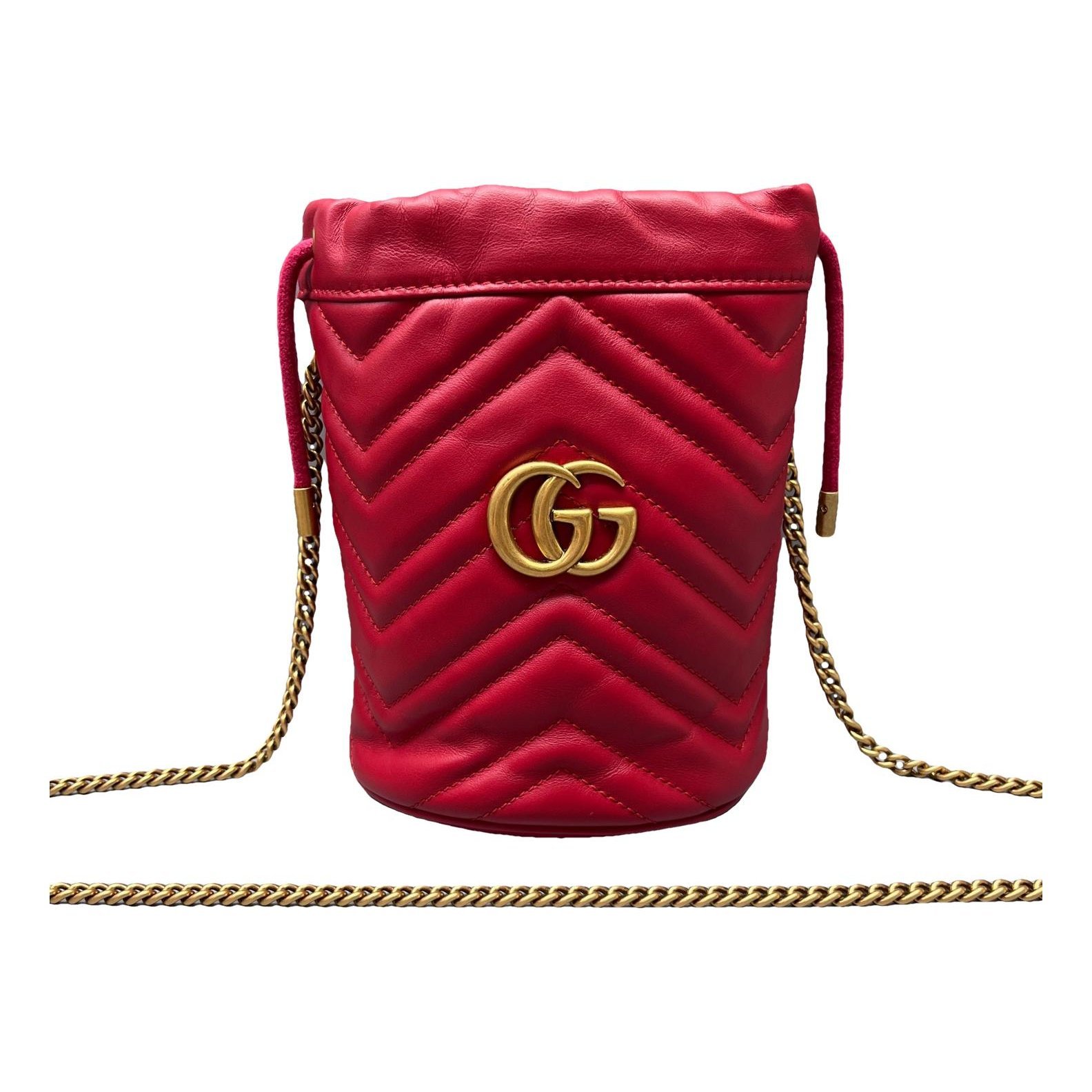 GG Marmont Chain Bucket leather handbag