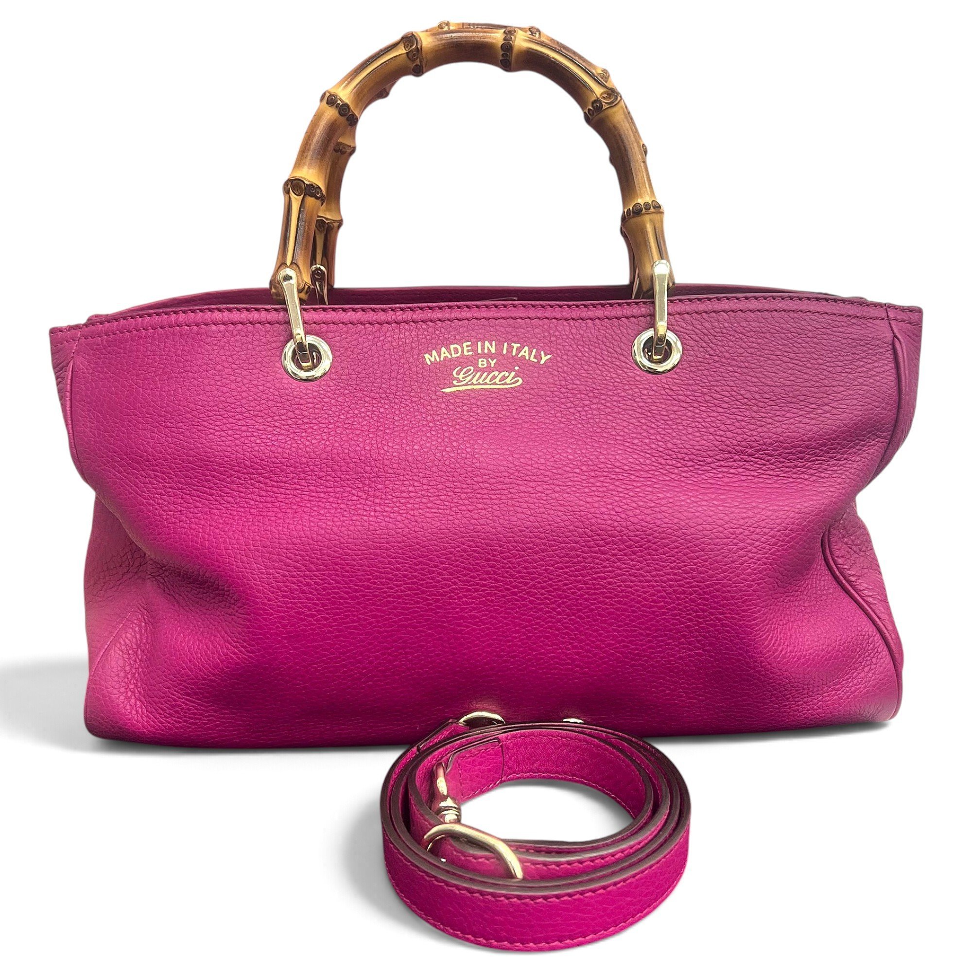 Bamboo leather handbag