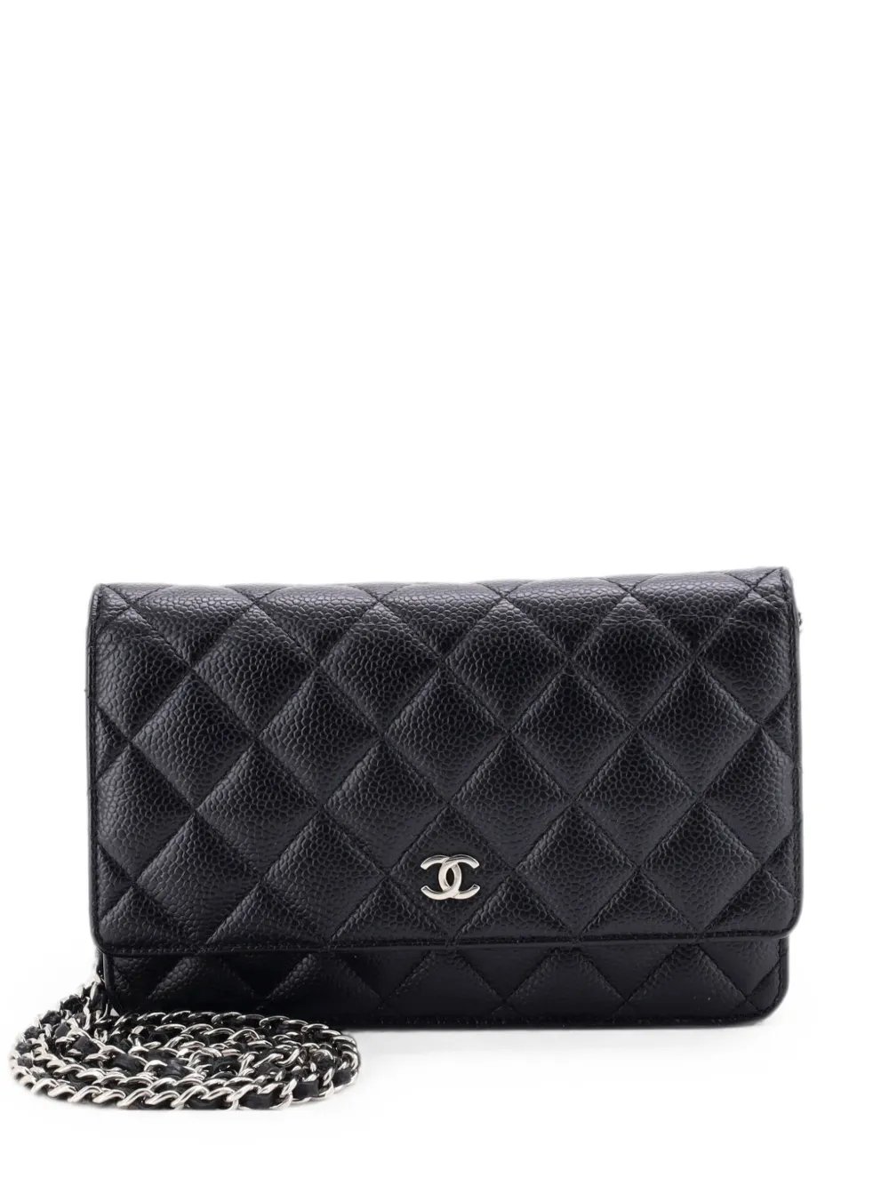 Wallet on Chain Quilted Caviar crossbody bag