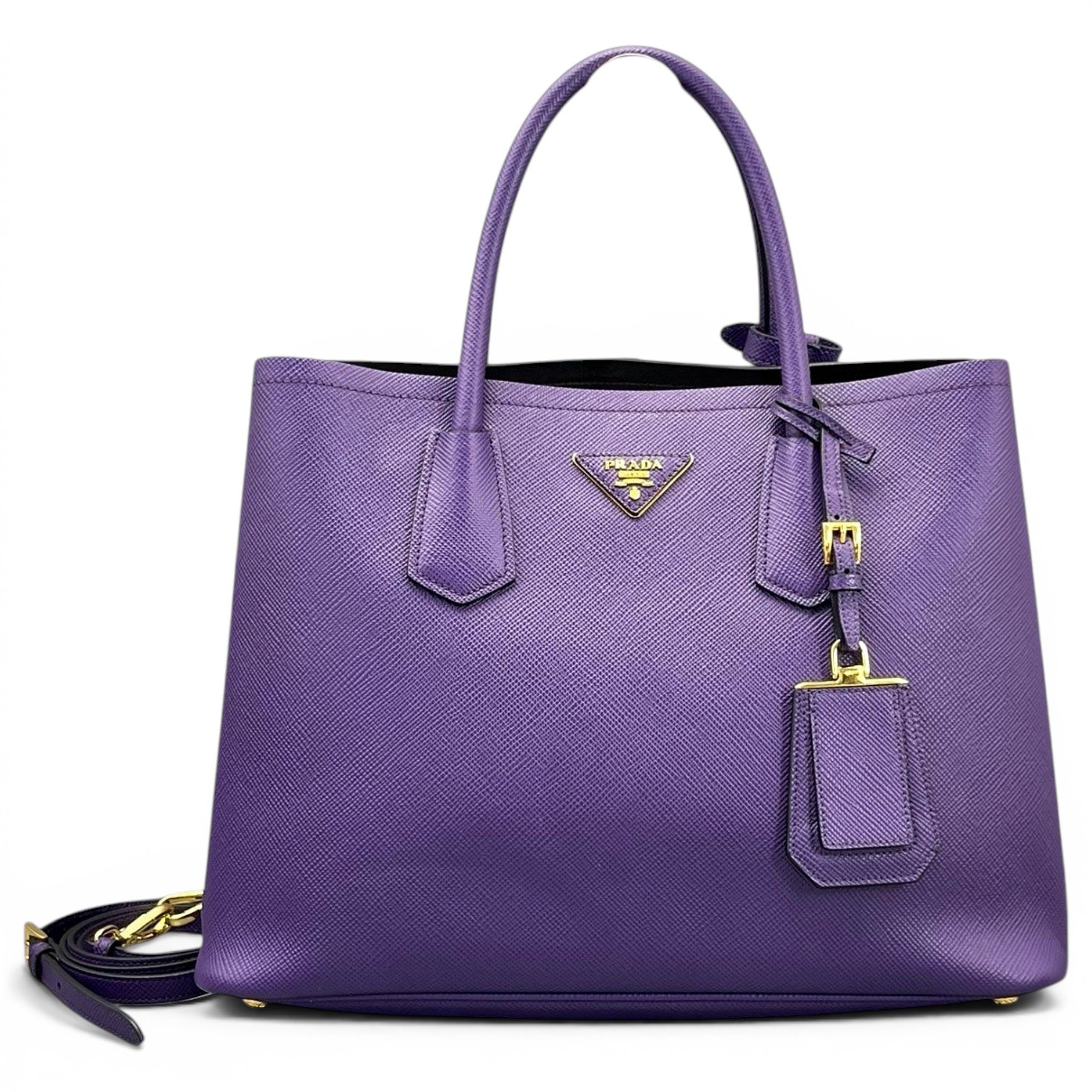 Double leather tote