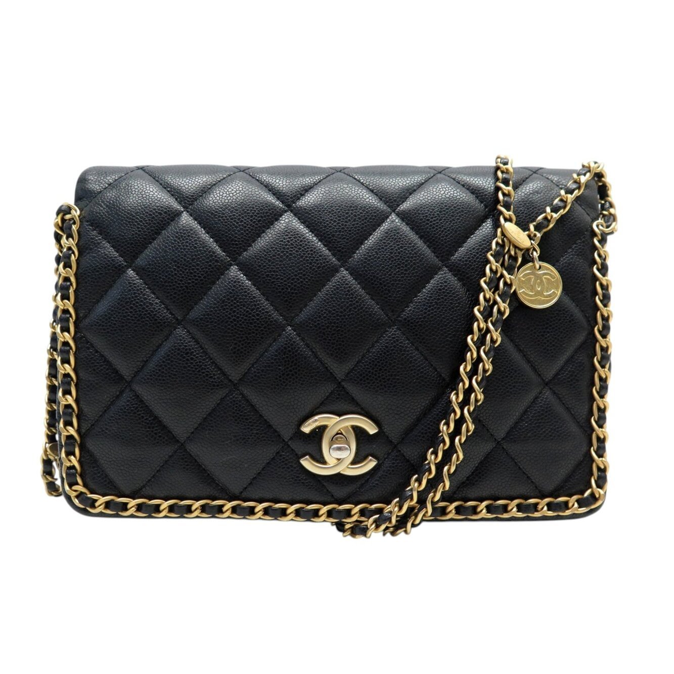 Chain Around leather crossbody bag