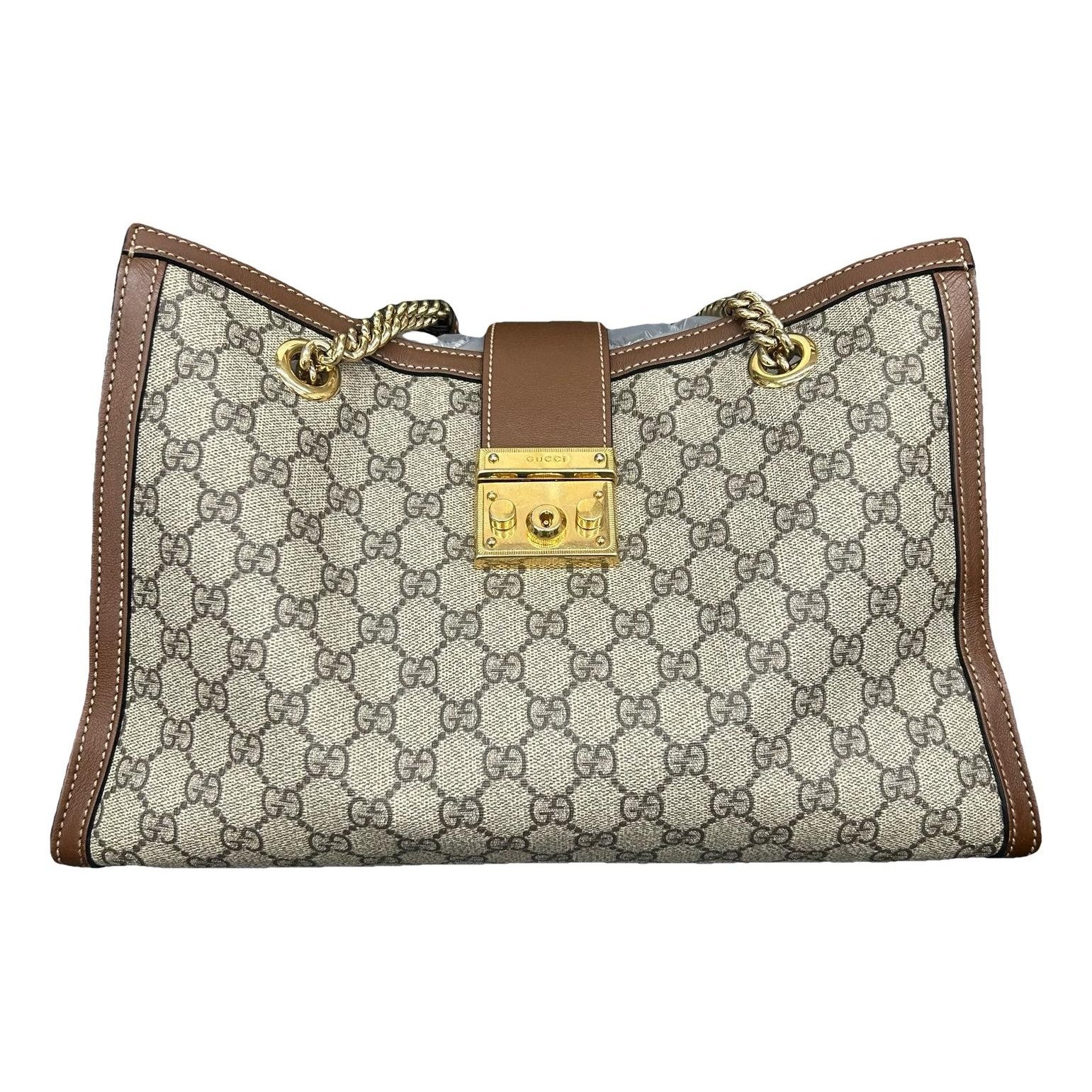 Padlock leather handbag