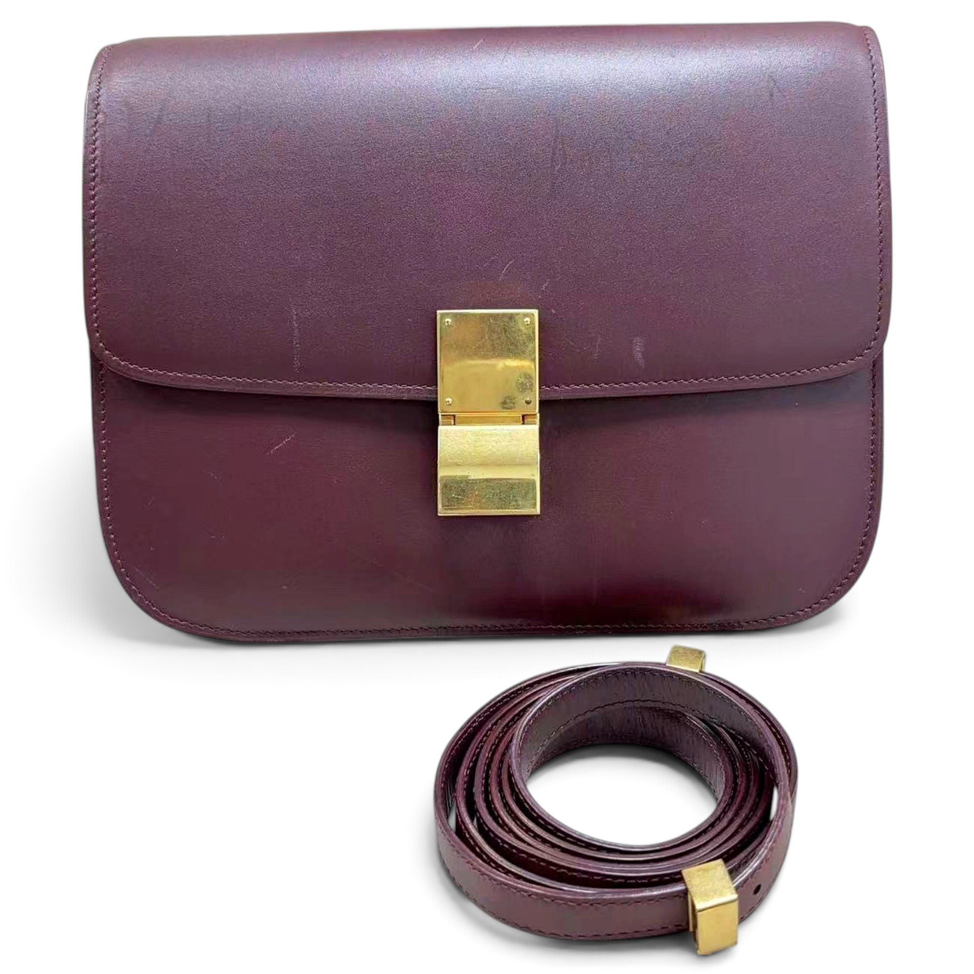 Classic leather crossbody bag