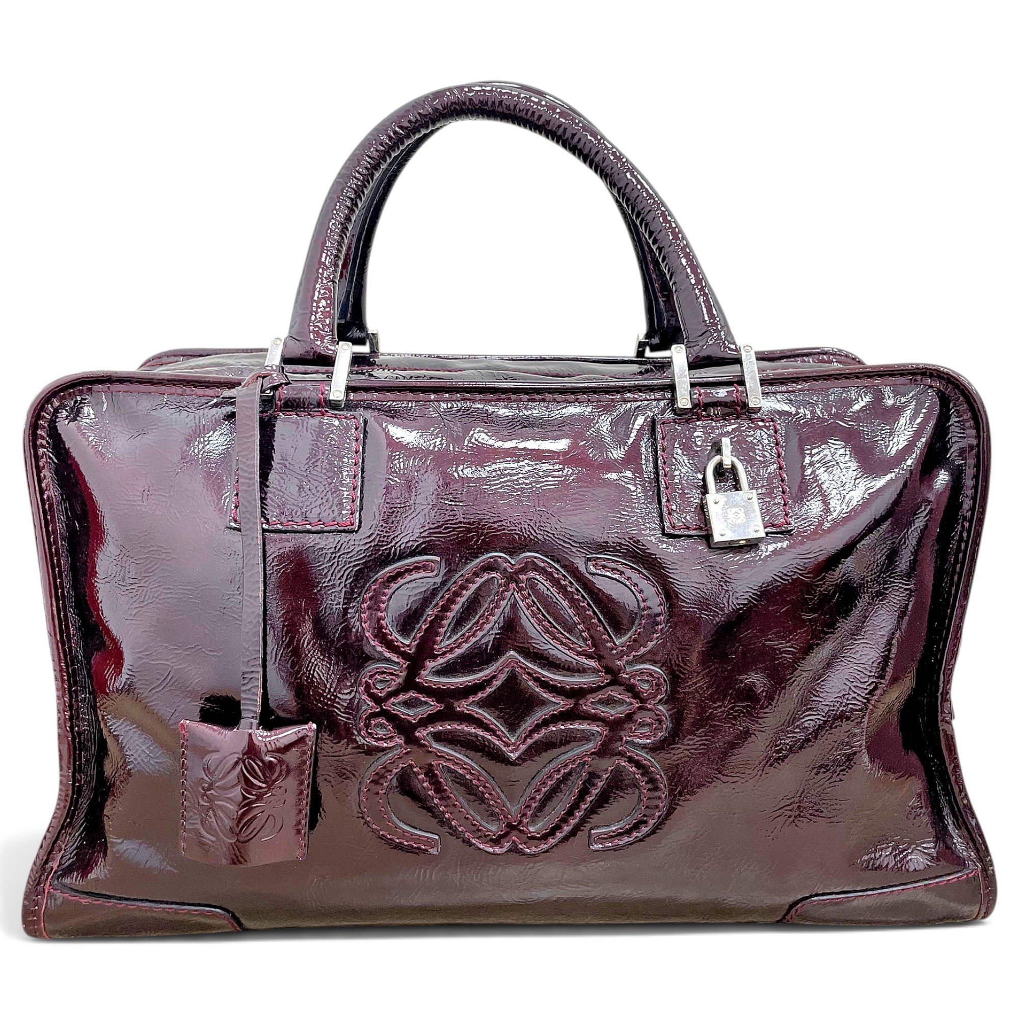 Loewe Amazona patent leather handbag