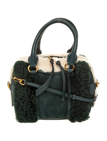 Burberry Shearling Top Handle Bag