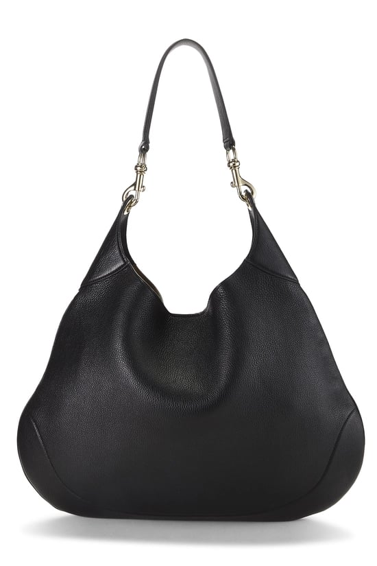 Black Calfskin Hobo Maxi