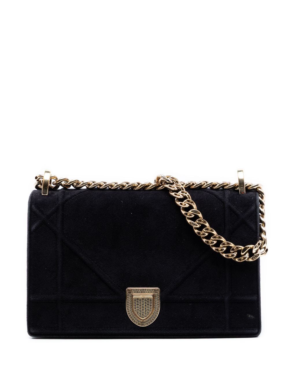 2019 Small Velvet Diorama Flap crossbody bag