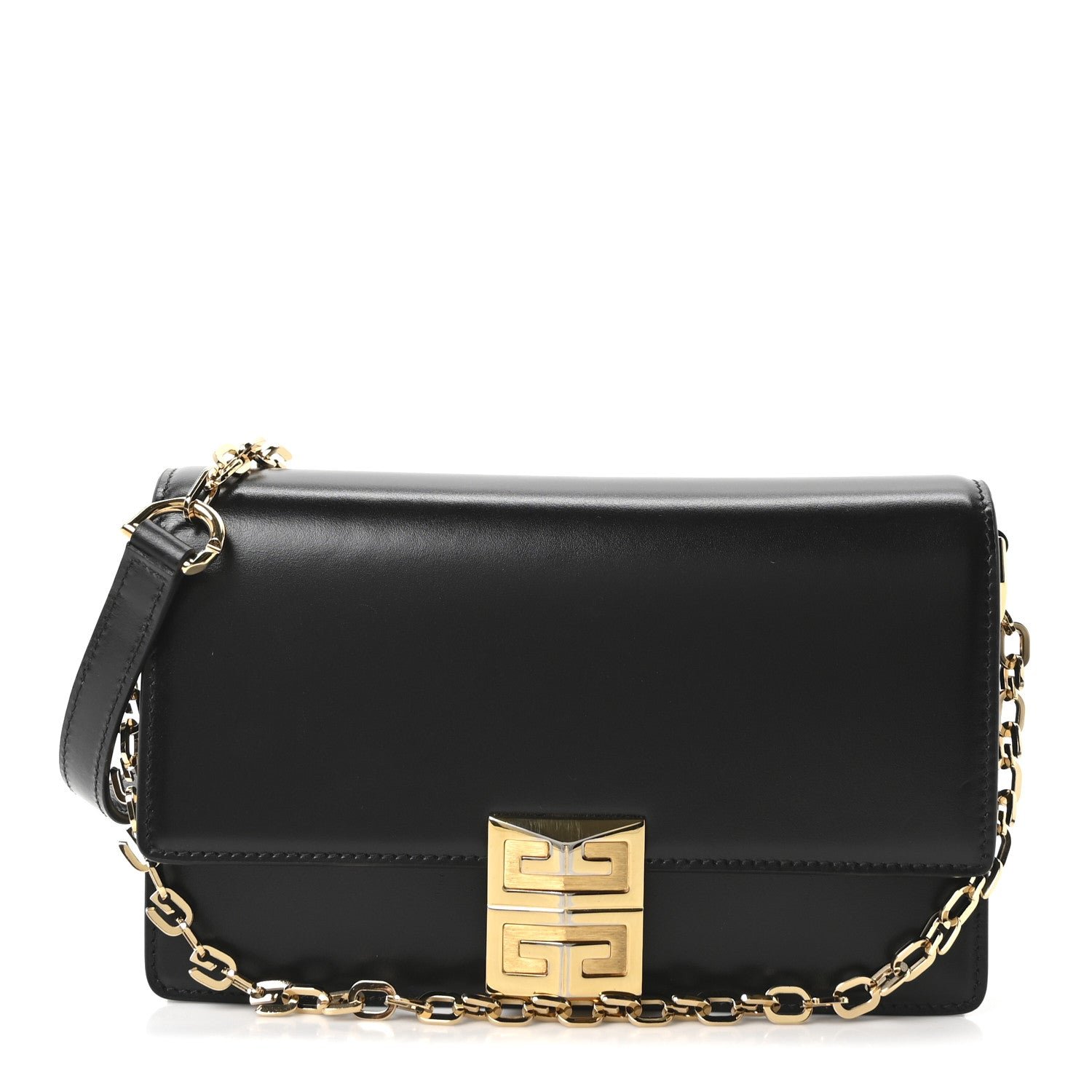 Givenchy Calfskin Small 4G Chain Shoulder Bag Black