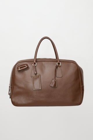 Leather Travel Bowler Bag