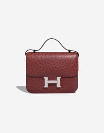 Hermes 
		Constance 24 Ostrich Rouge H    