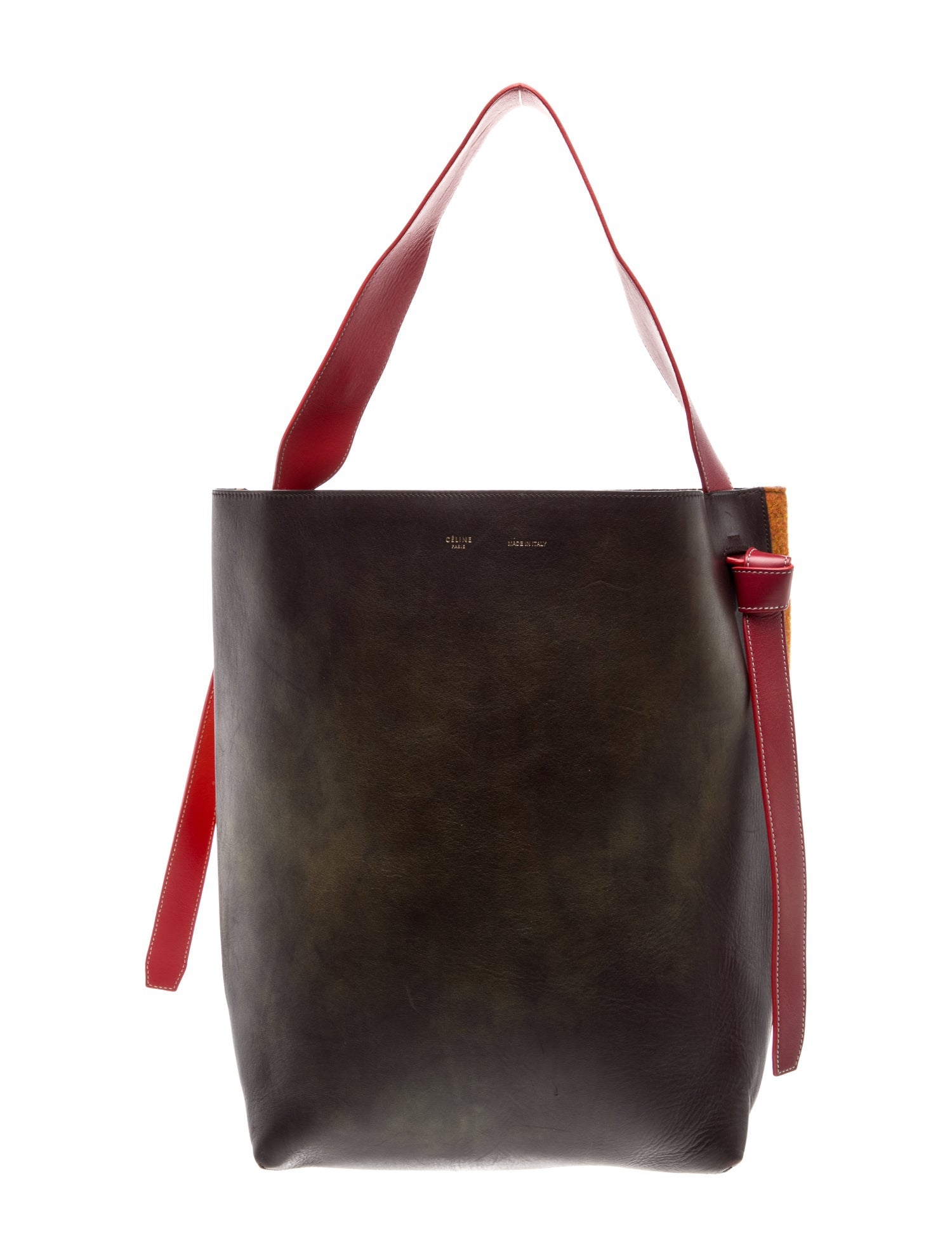 Celine Leather Twisted Cabas