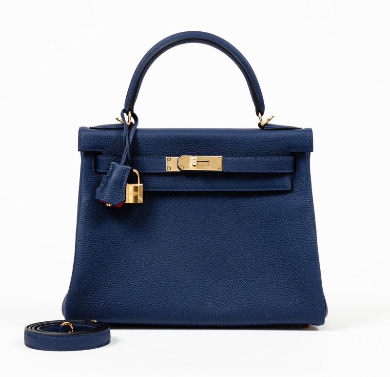 Hermes Bleu Saphir & Rose Mexico Togo HSS Kelly 28 Retourné Permabrass Hardware, 2025