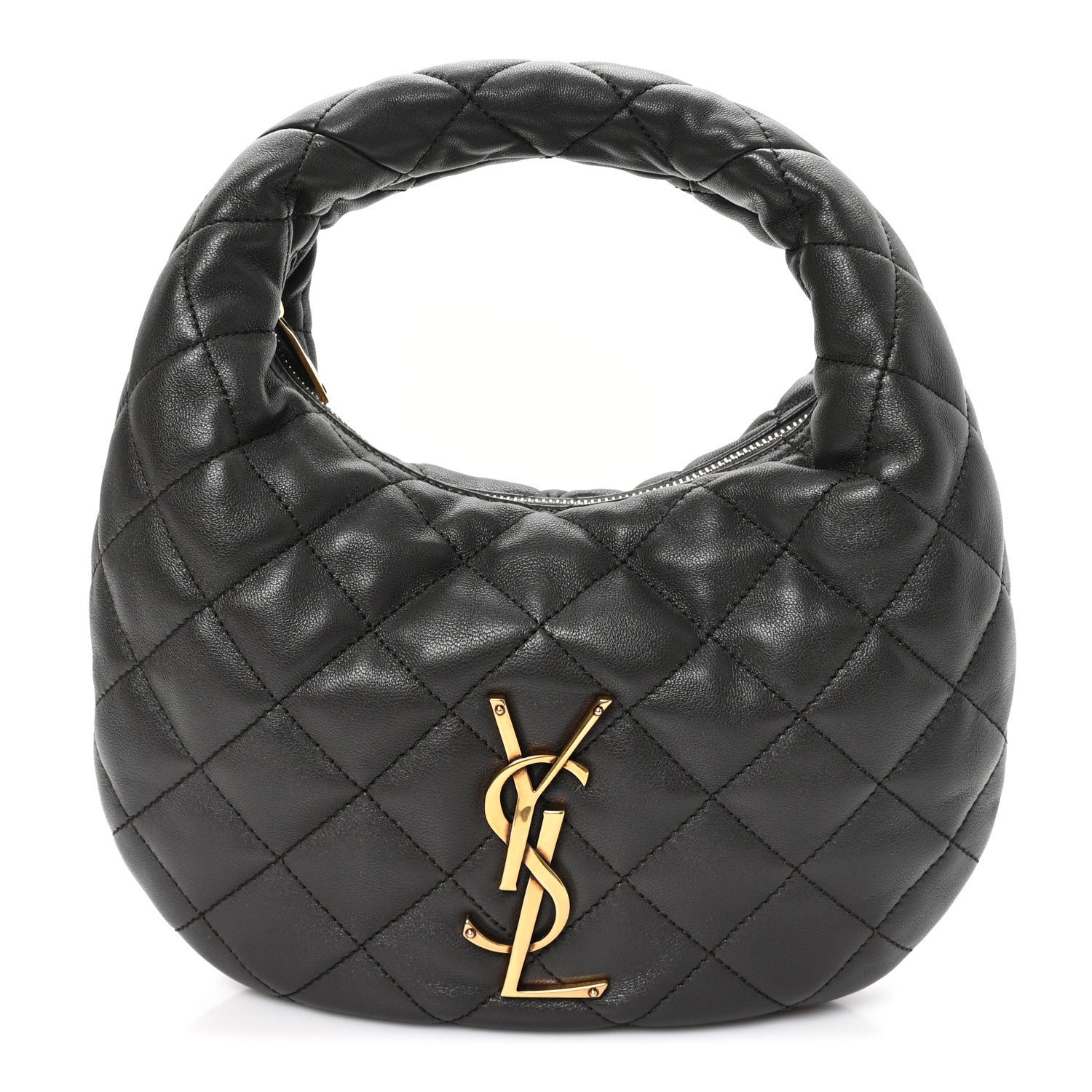 Saint Laurent Lambskin Quilted Icarino Bag Urban Grey