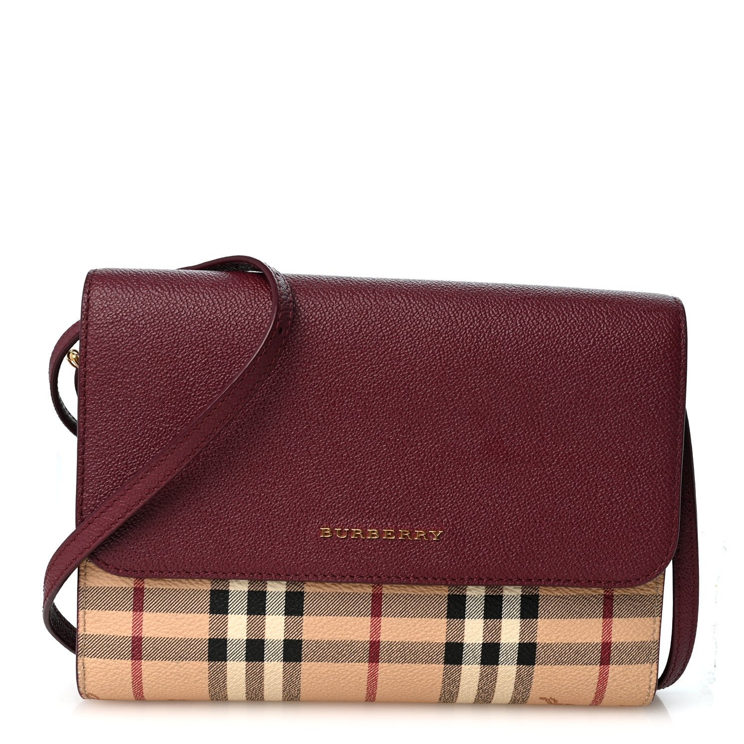 Burberry Haymarket Check Small Loxley Crossbody Dark Plum