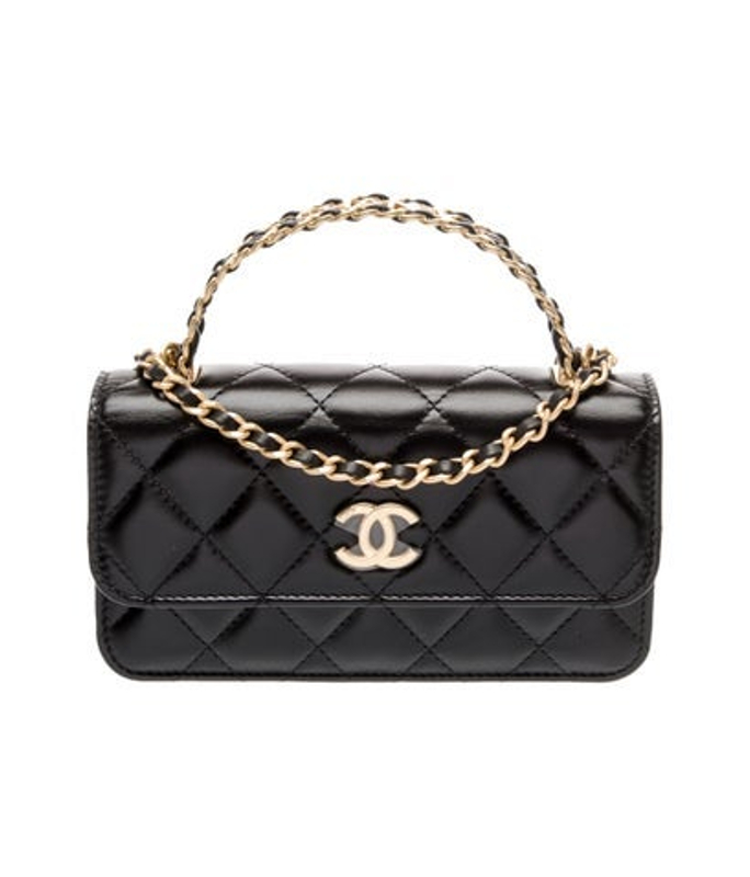 Chanel Top Handle Clutch W Chain