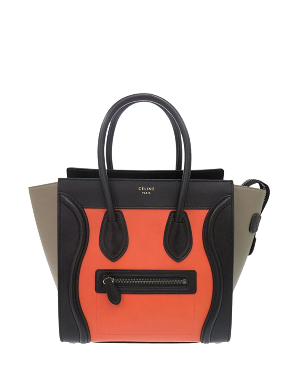 2010-2025 Micro Tricolor Leather Luggage Tote handbag